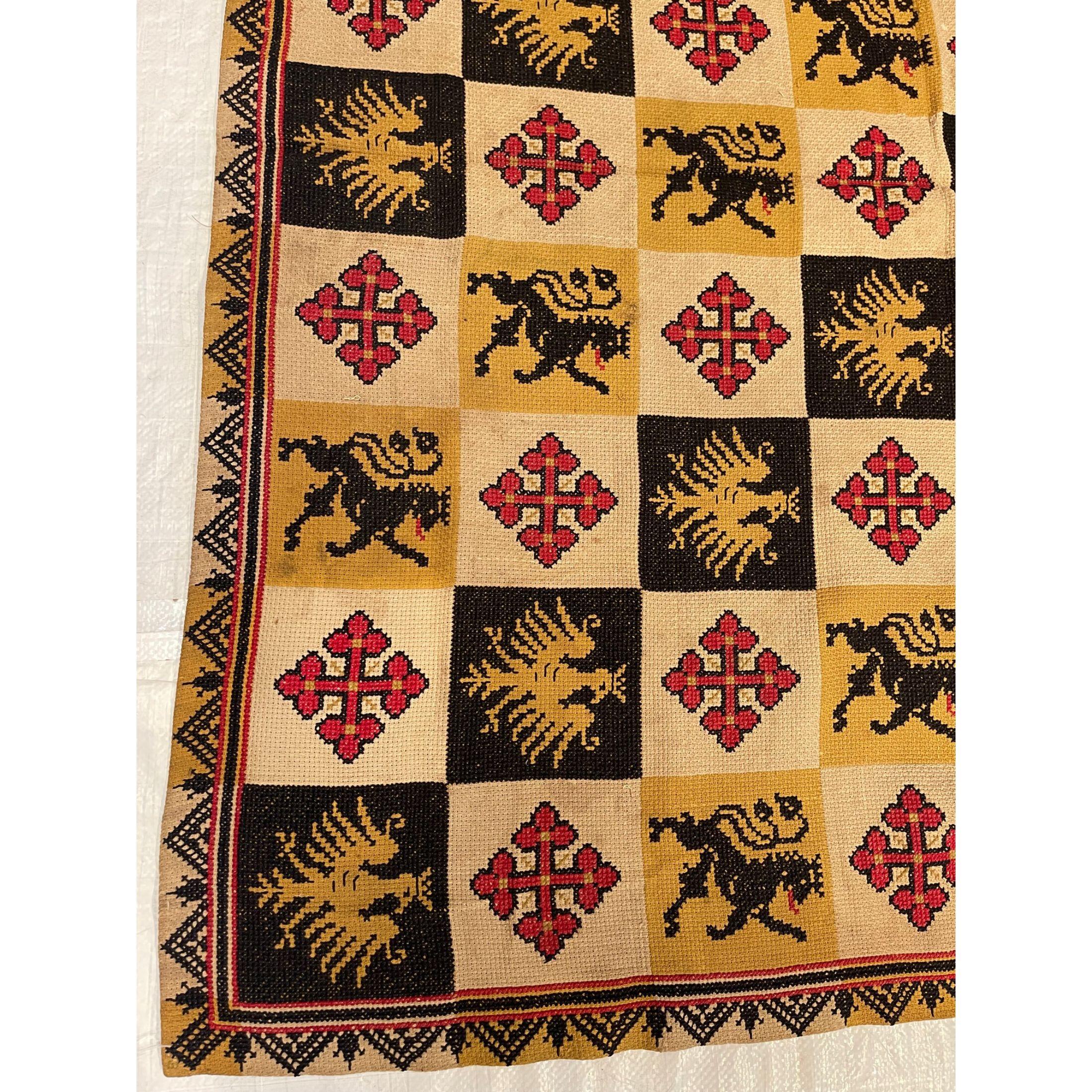 Antike Handarbeit Tierdruck Design Teppich (Sonstiges) im Angebot