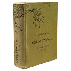 Antike Encyclopaedia mit Nadelspitze, englisch, Stickerei, Musterführer, um 1900