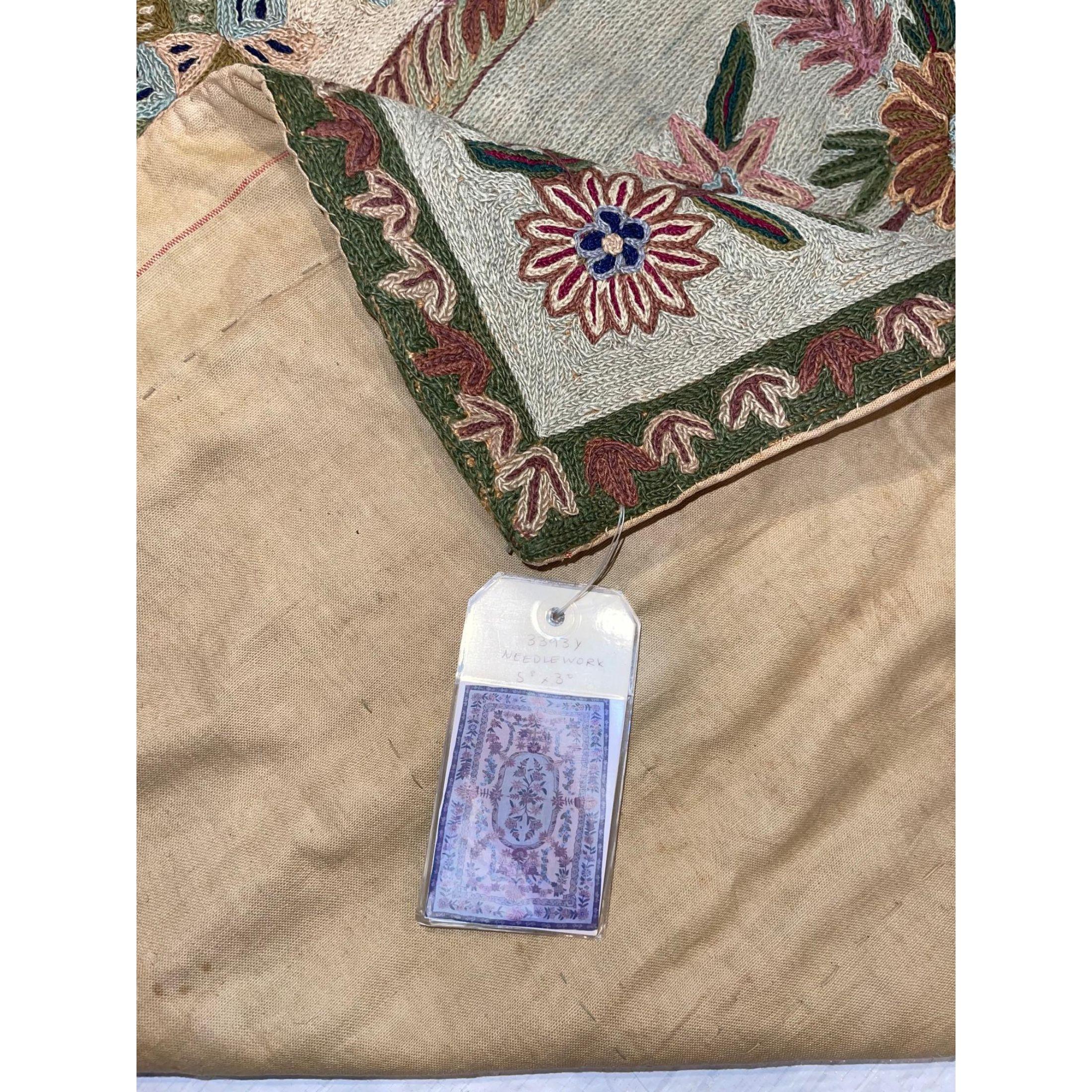 Antique Needlework Floral Design In Good Condition For Sale In Los Angeles, US