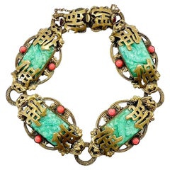 Vintage Neiger Brothers Chinoiserie Dragon Bracelet 1920s