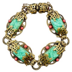 Bracelet ancien en forme de dragon de la Chinoiserie des frères Neiger, années 1920