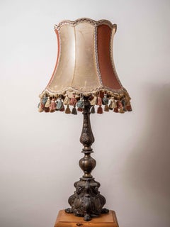 Antique neo-baroque table lamp with original shade
