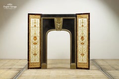 Antique Neoclassical Cast Iron Brass Insert, 20th Century