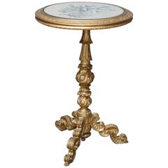 Antique Neo-Classical Italian Giltwood Tilt-Top Table, Circa 1880