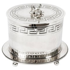 Antique Neo-classical Silver Plated Biscuit Sweet Box Munsey 1840 19th C