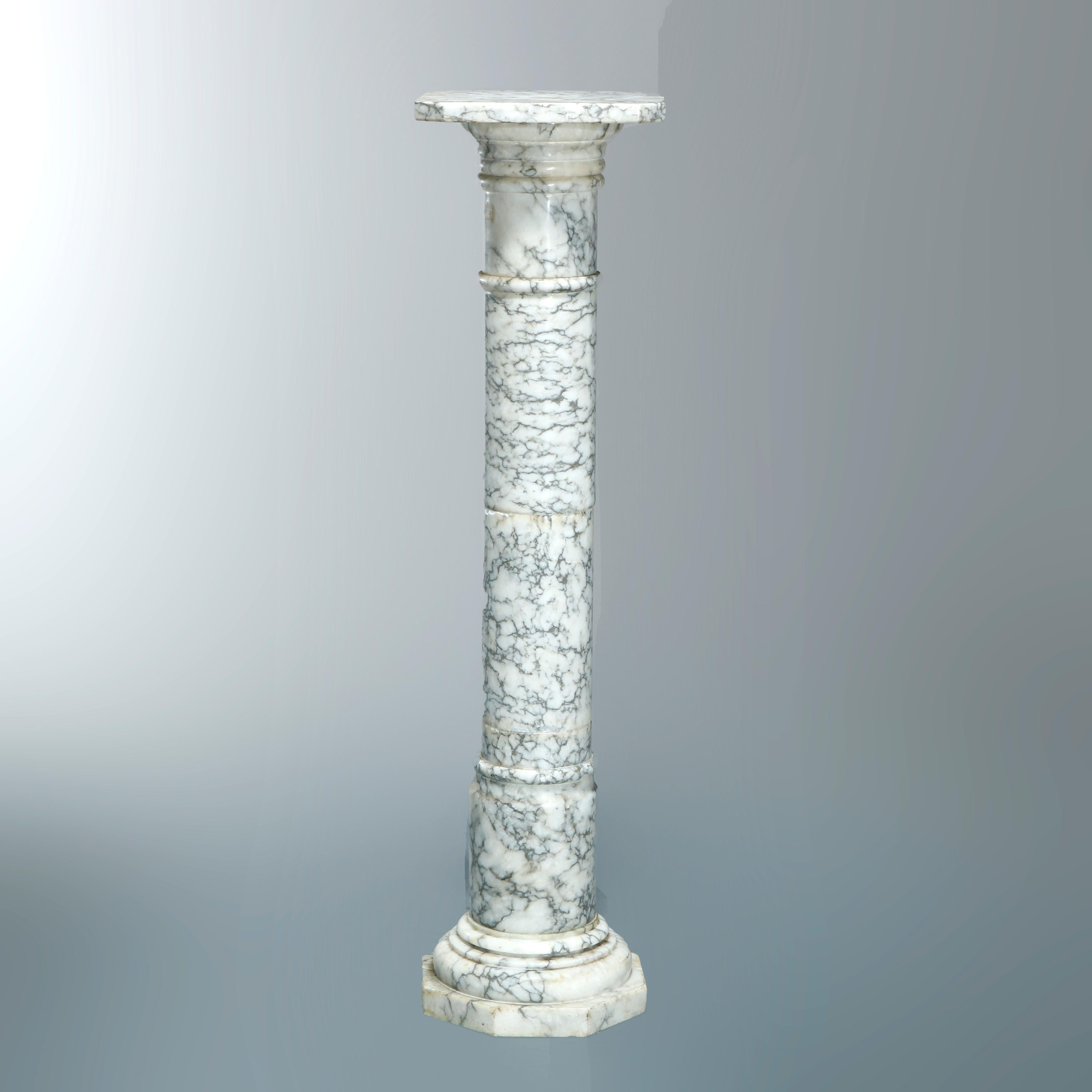 Antique Neo-Classical Variegated Marble Sculpture Display Pedestal, circa 1900 For Sale 3