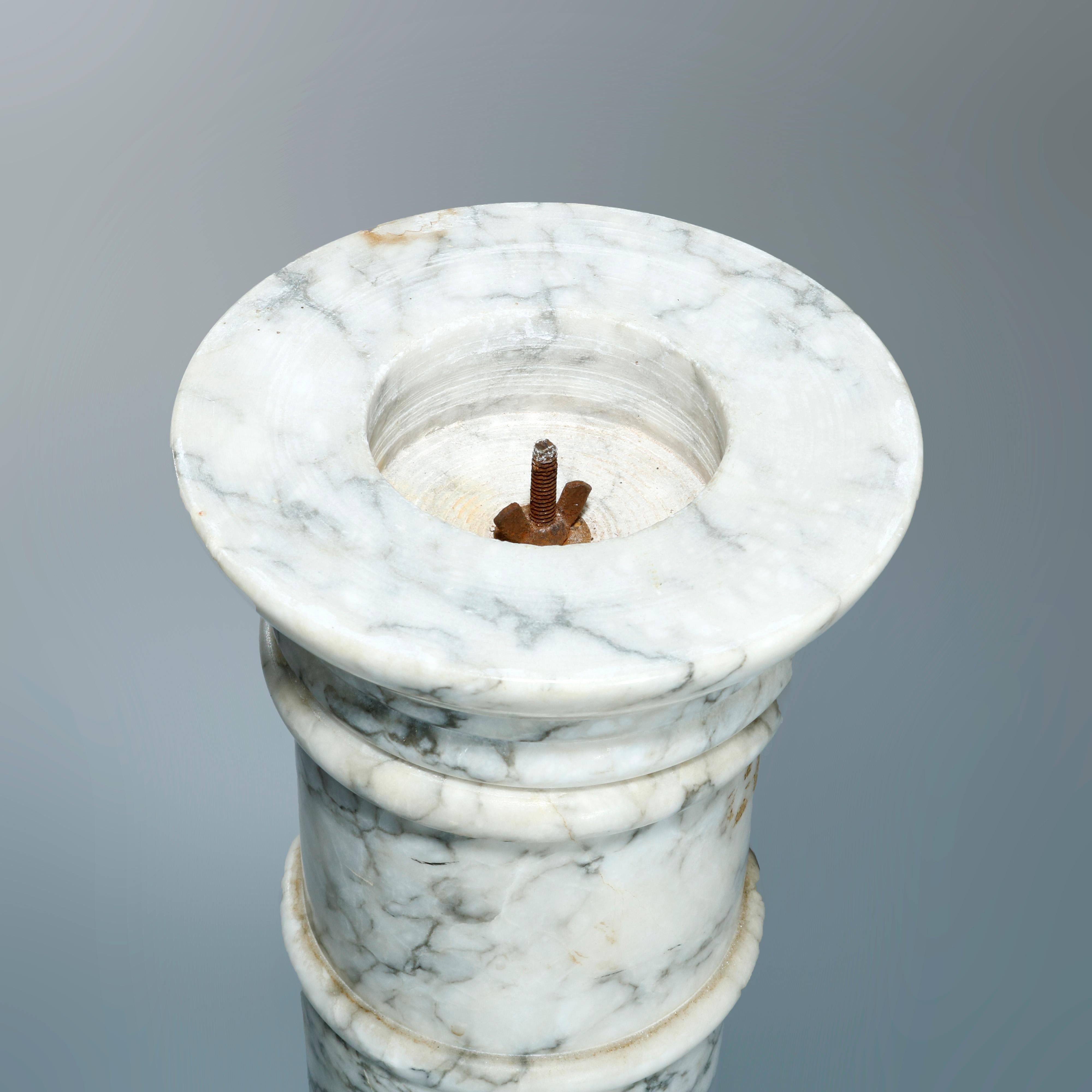 Antique Neo-Classical Variegated Marble Sculpture Display Pedestal, circa 1900 For Sale 5