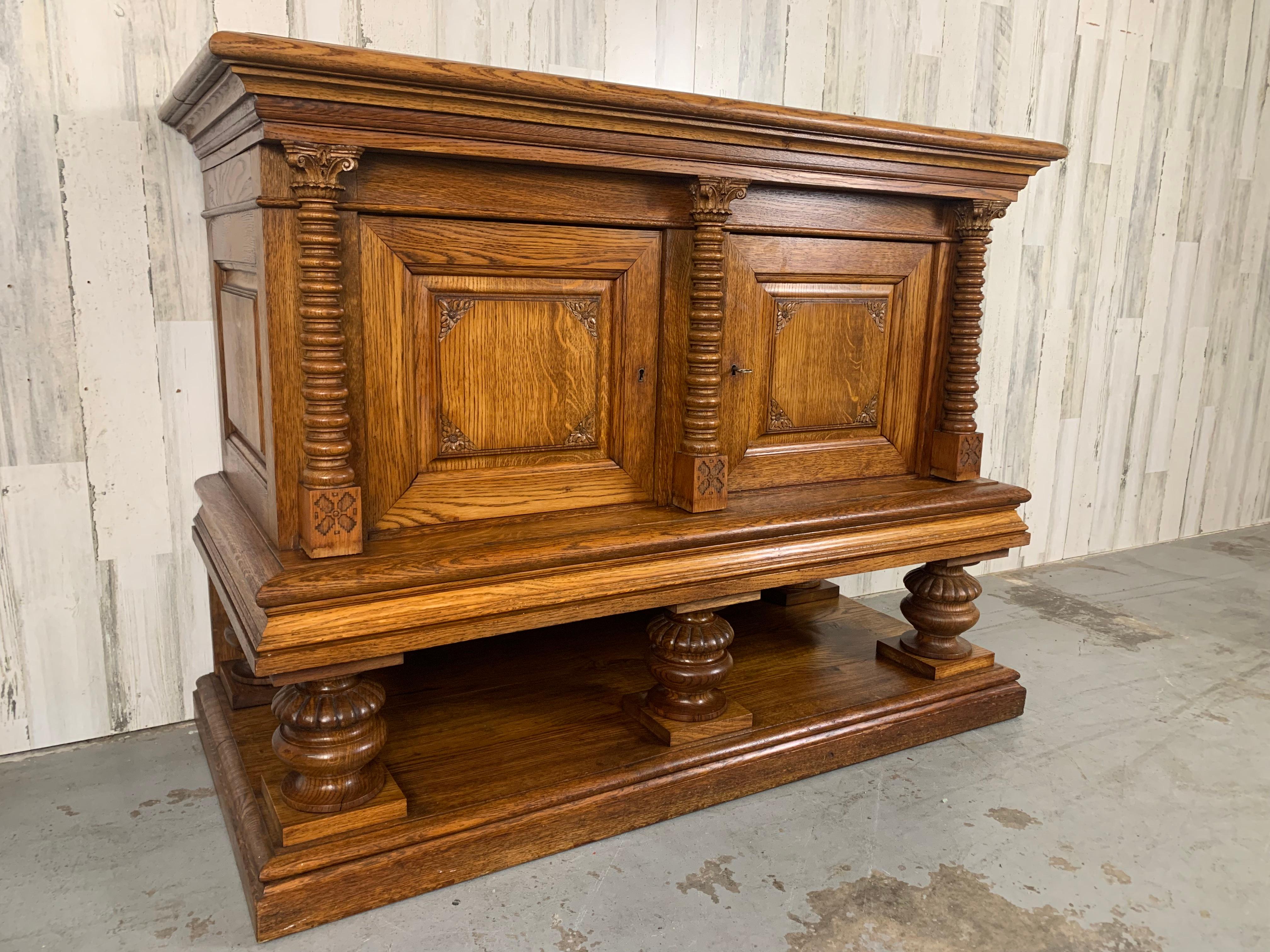 Neoclassical Revival Antique Neo Classicial Petit Buffet For Sale