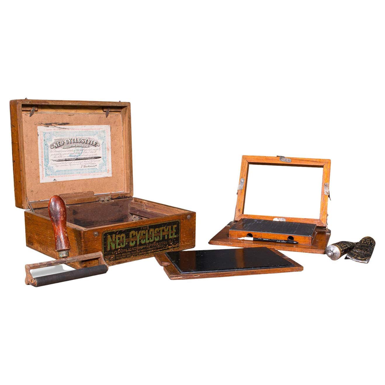 Antique Neo Cyclostyle Printing Machine, Duplicating Apparatus ...