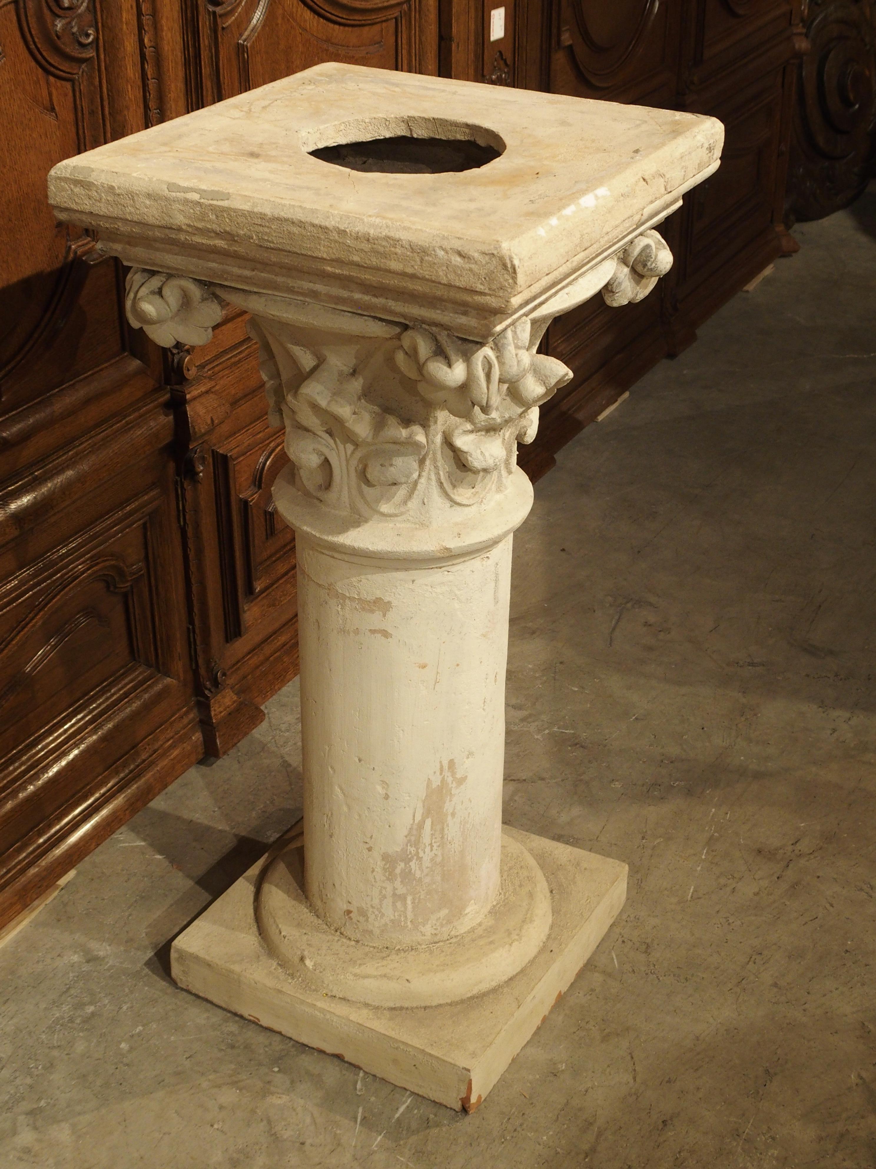 Antique Neo-Gothic Terra Cotta Pedestal from France, circa 1890 7
