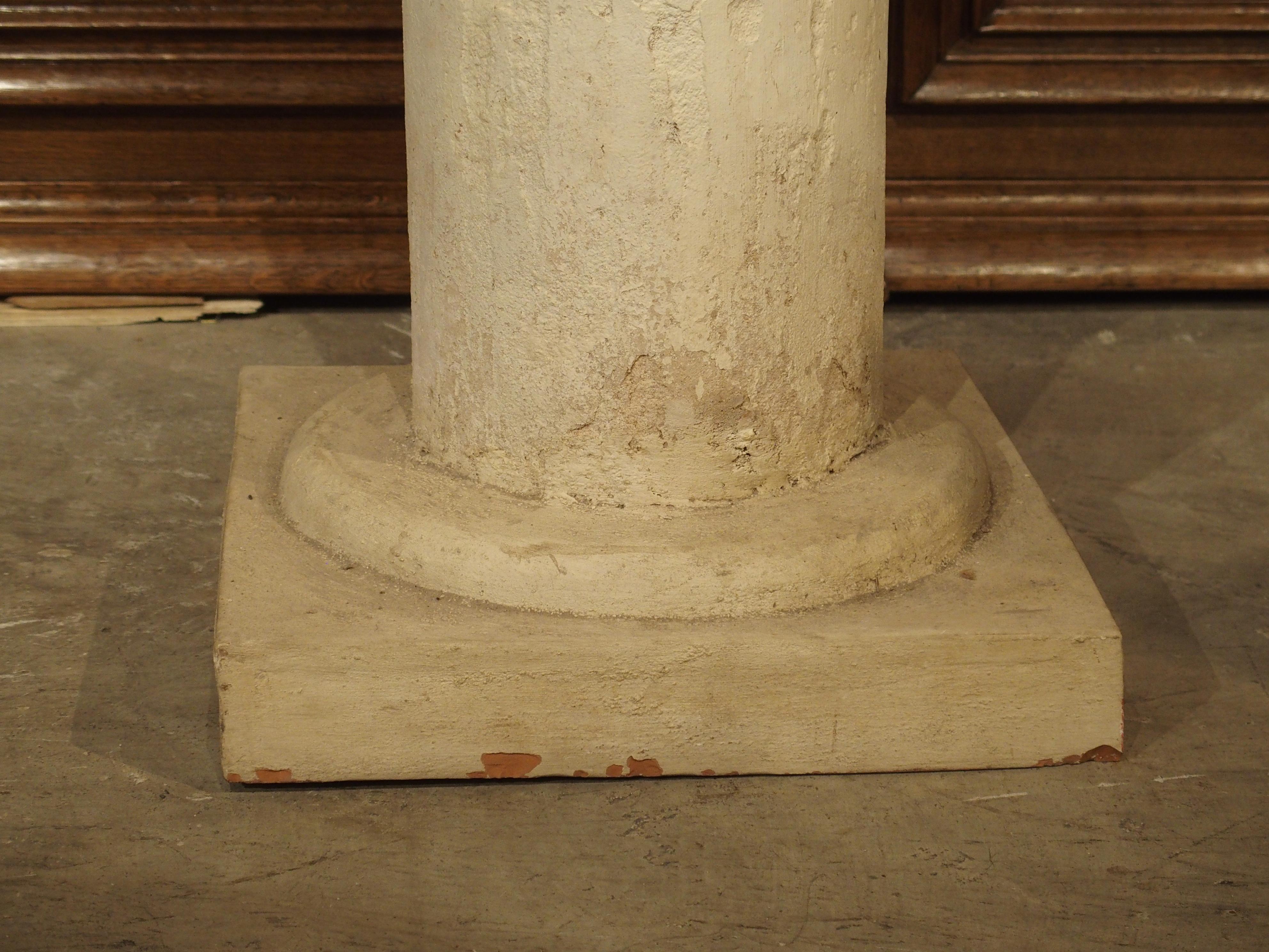 Gothic Revival Antique Neo-Gothic Terra Cotta Pedestal from France, circa 1890