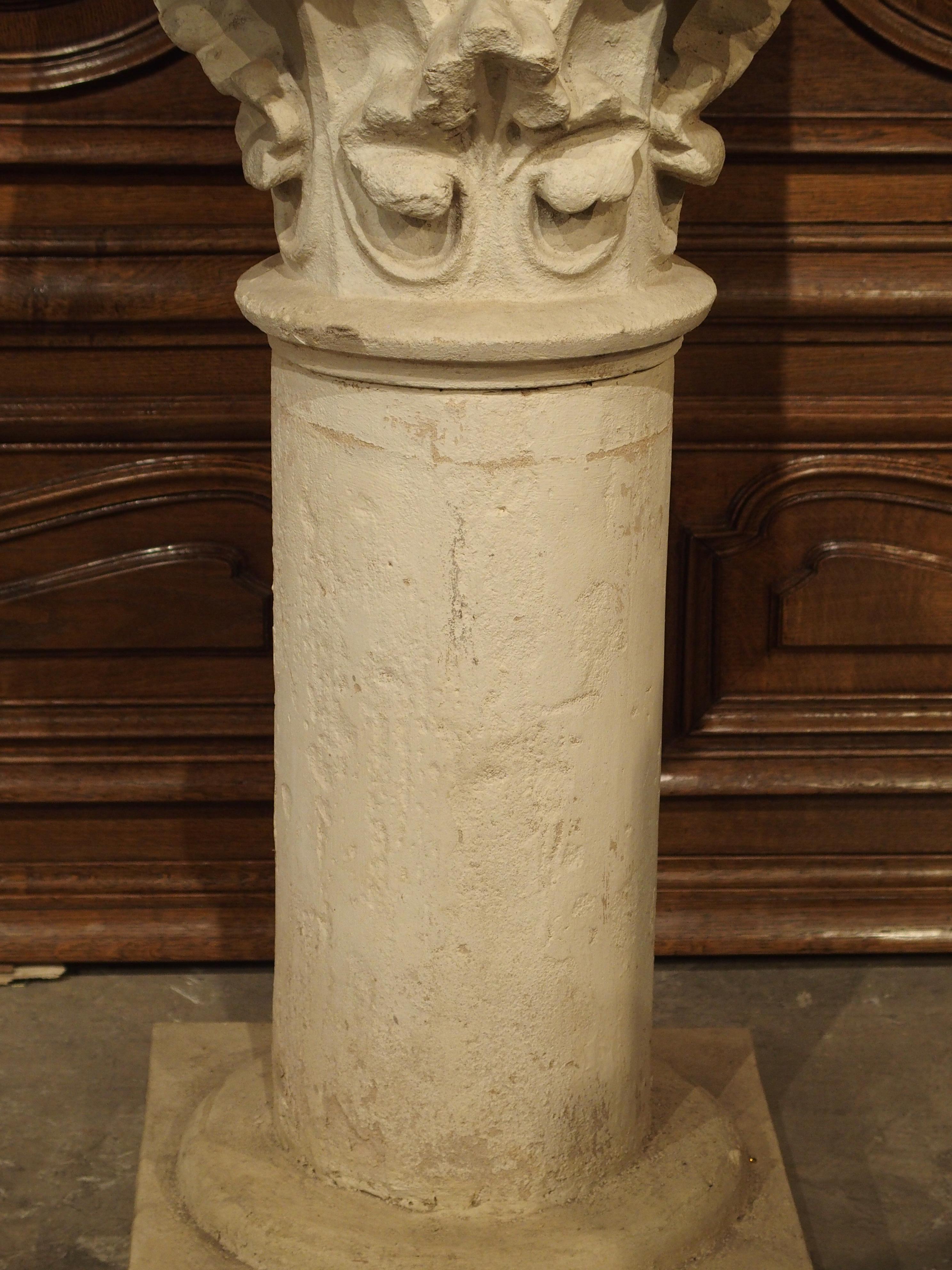 Antique Neo-Gothic Terra Cotta Pedestal from France, circa 1890 2