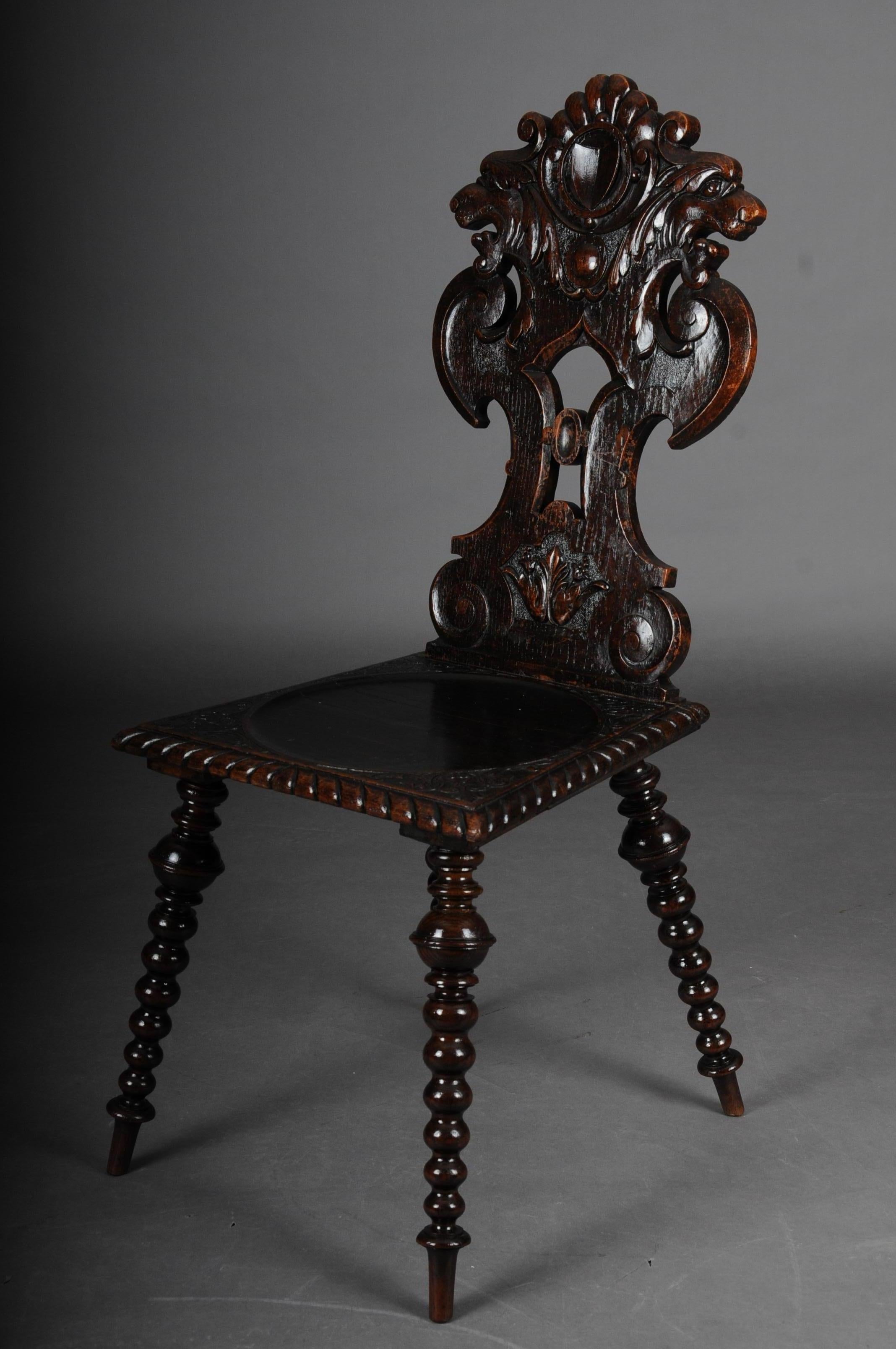 Antique Chaise de conseil Neo Renaissance Historicisme circa 1870:: Chêne A en vente 1