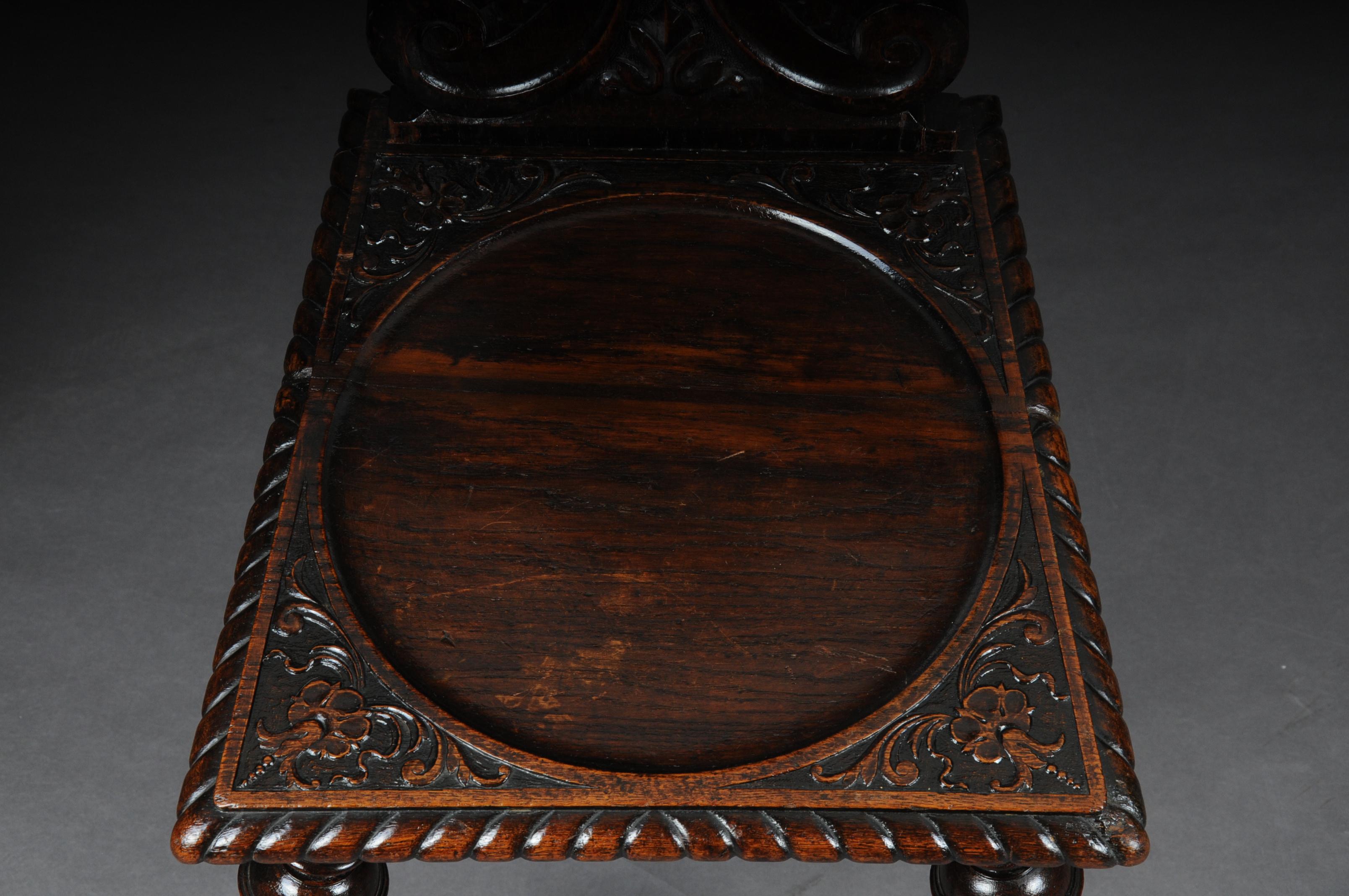 Renaissance Revival Antique Neo Renaissance Board Chair Historicism Around 1870, Oak B For Sale