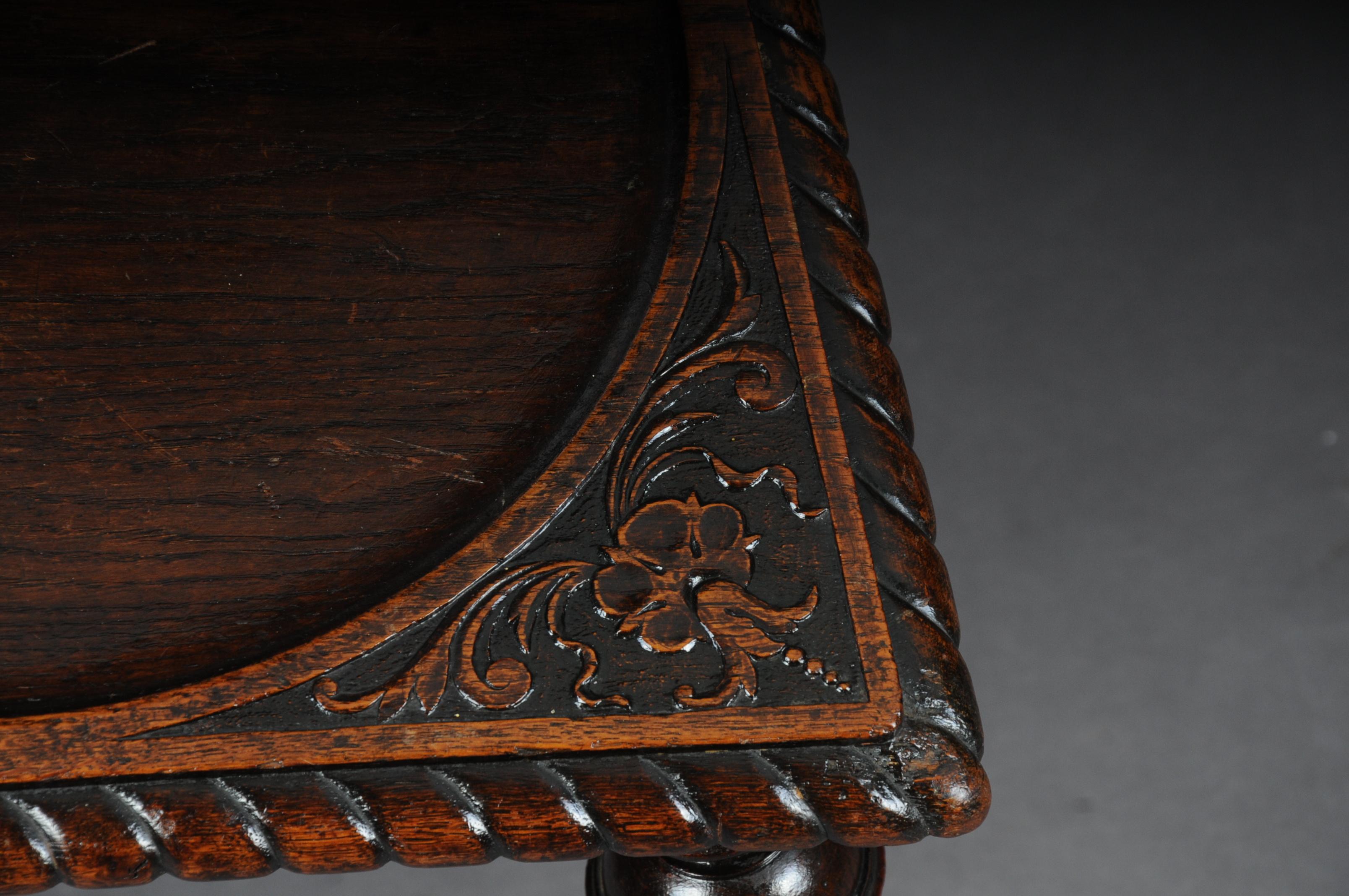 German Antique Neo Renaissance Board Chair Historicism Around 1870, Oak B For Sale