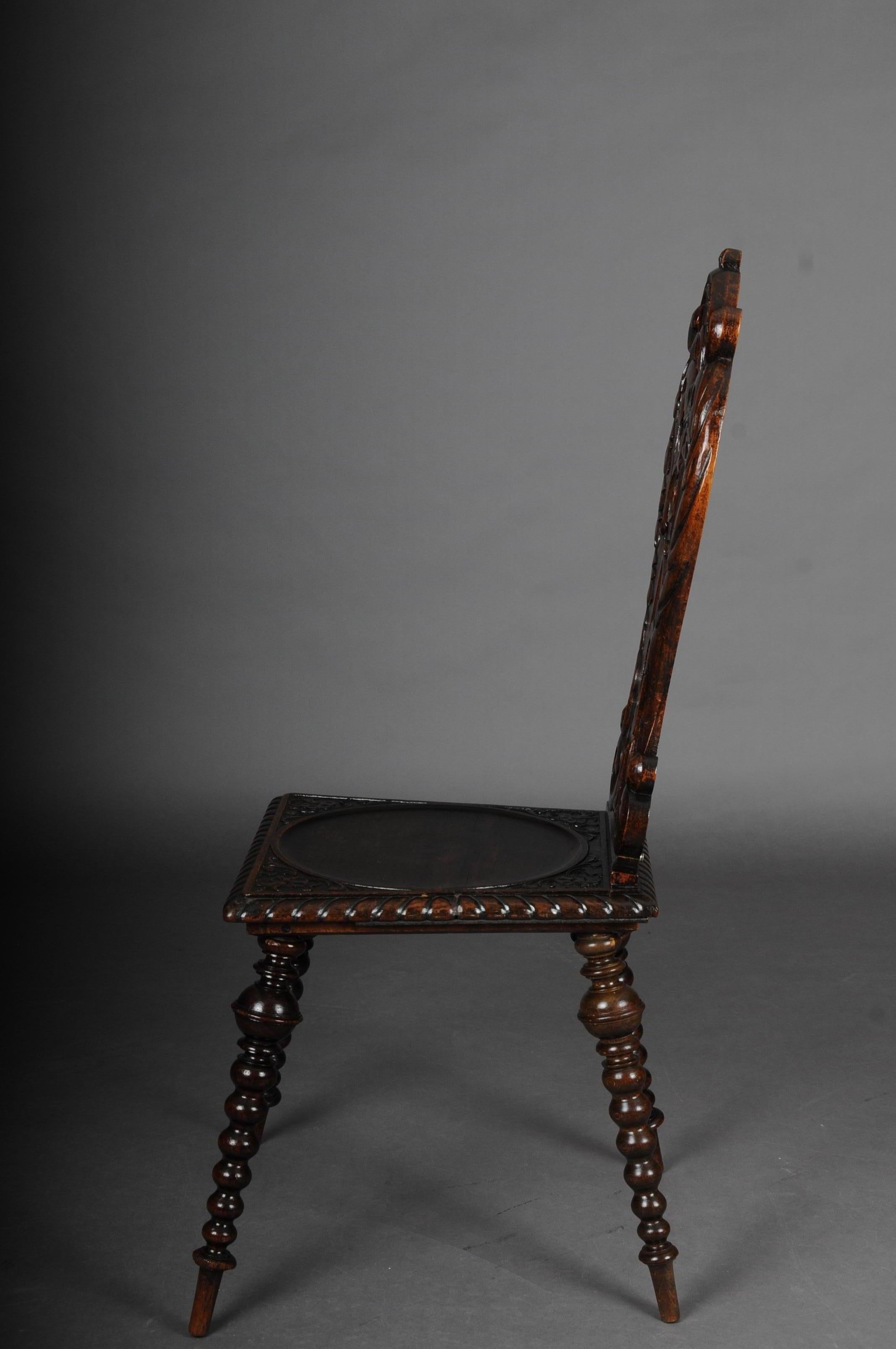 Antique Neo Renaissance Board Chair Historicism Around 1870, Oak B In Good Condition For Sale In Berlin, DE