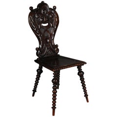 Antique Neo Renaissance Board Chair Historicism Around 1870, Oak B