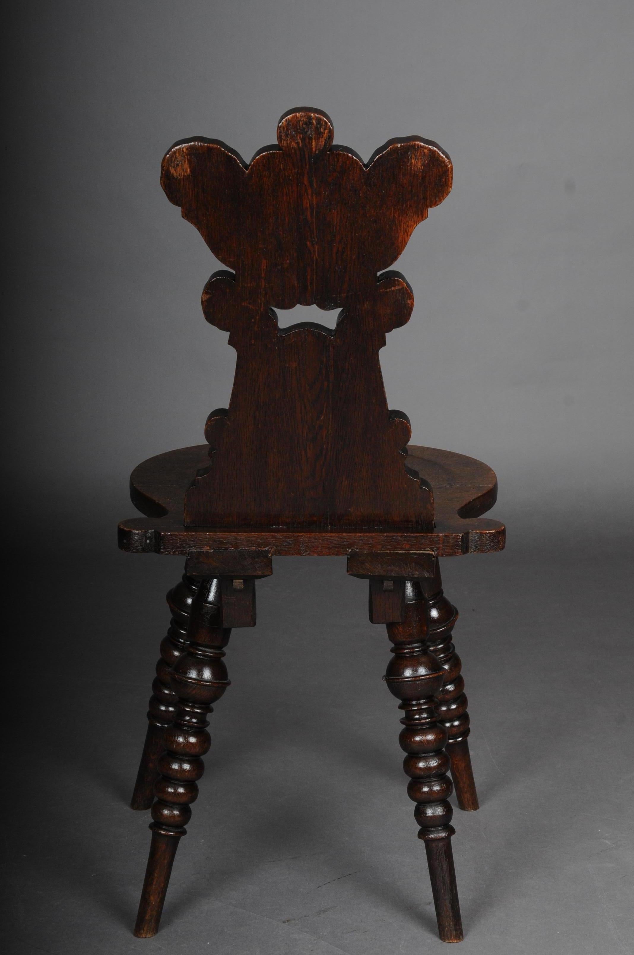 Antique Neo Renaissance Board Chair Historicism circa 1870, Oak C For Sale 2