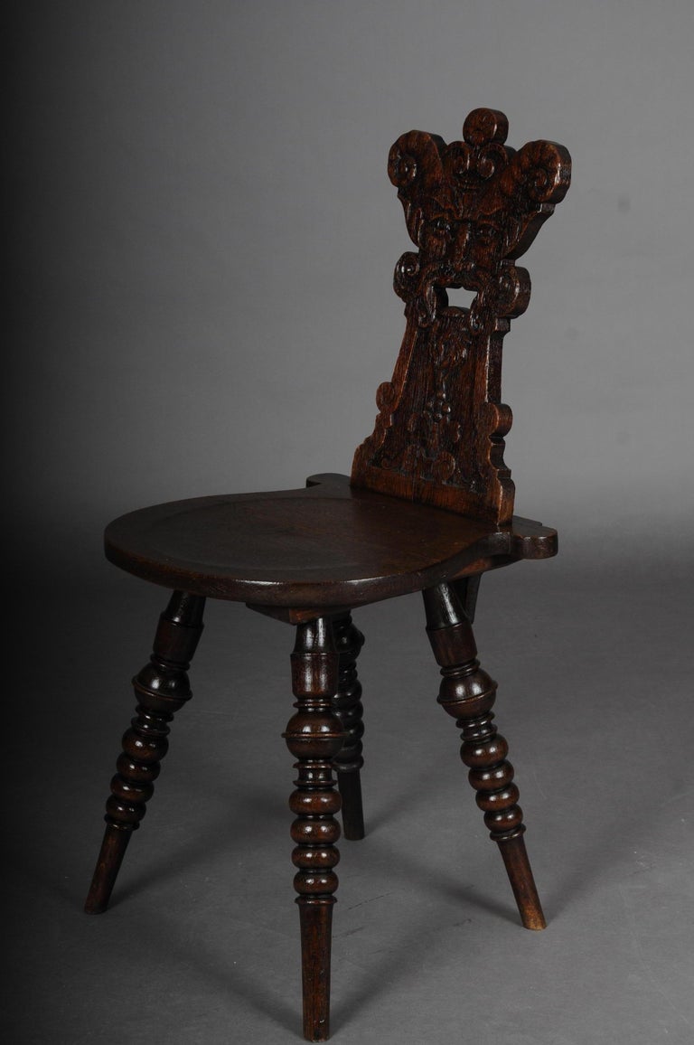Antique Neo Renaissance Board Chair Historicism circa 1870, Oak C For ...