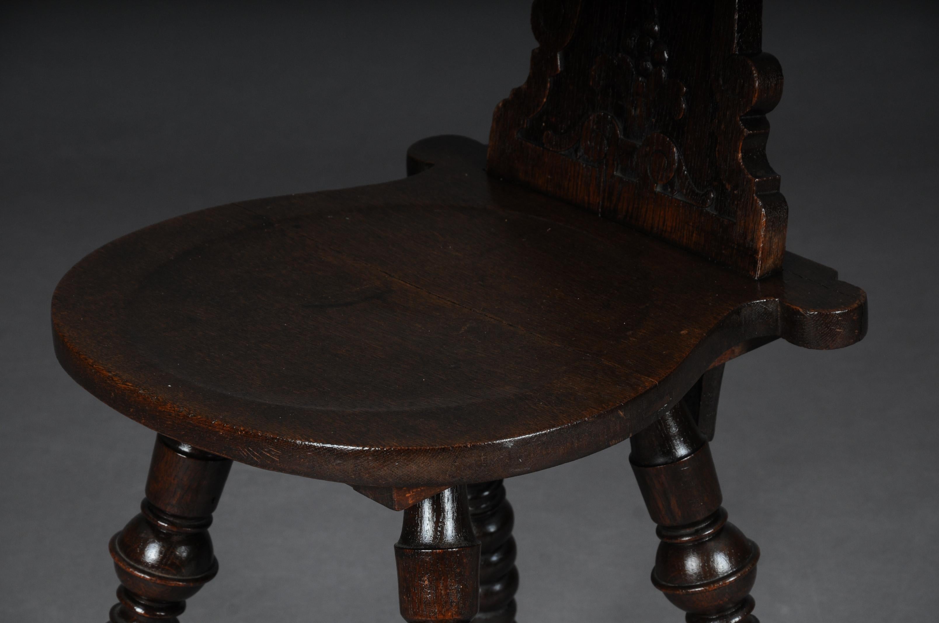 Renaissance Revival Antique Neo Renaissance Board Chair Historicism circa 1870, Oak C For Sale