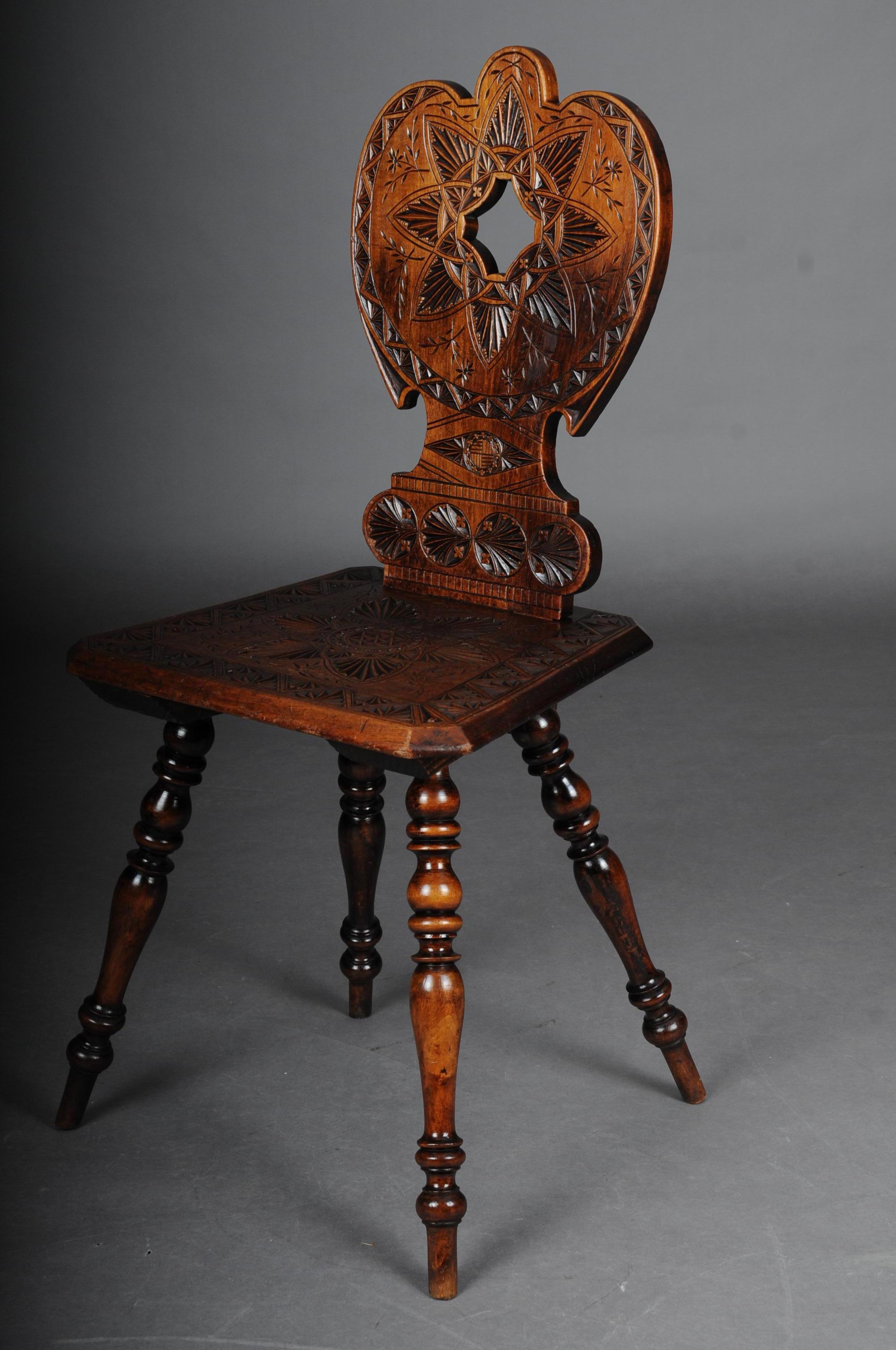 Antique Neo Renaissance Board Chair Historicism circa 1870, Oak E For Sale 5