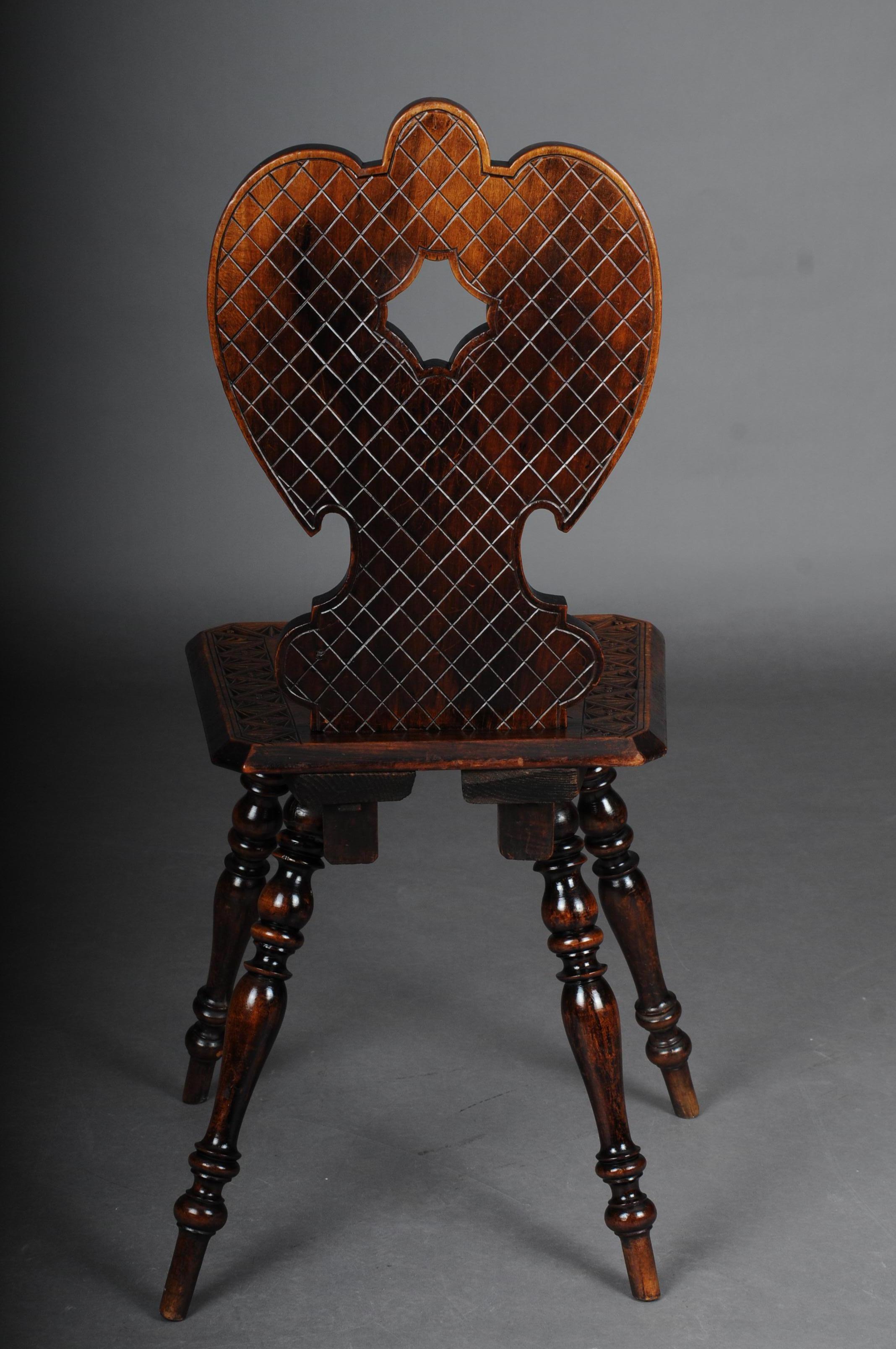 Antique Neo Renaissance Board Chair Historicism circa 1870, Oak E For Sale 7
