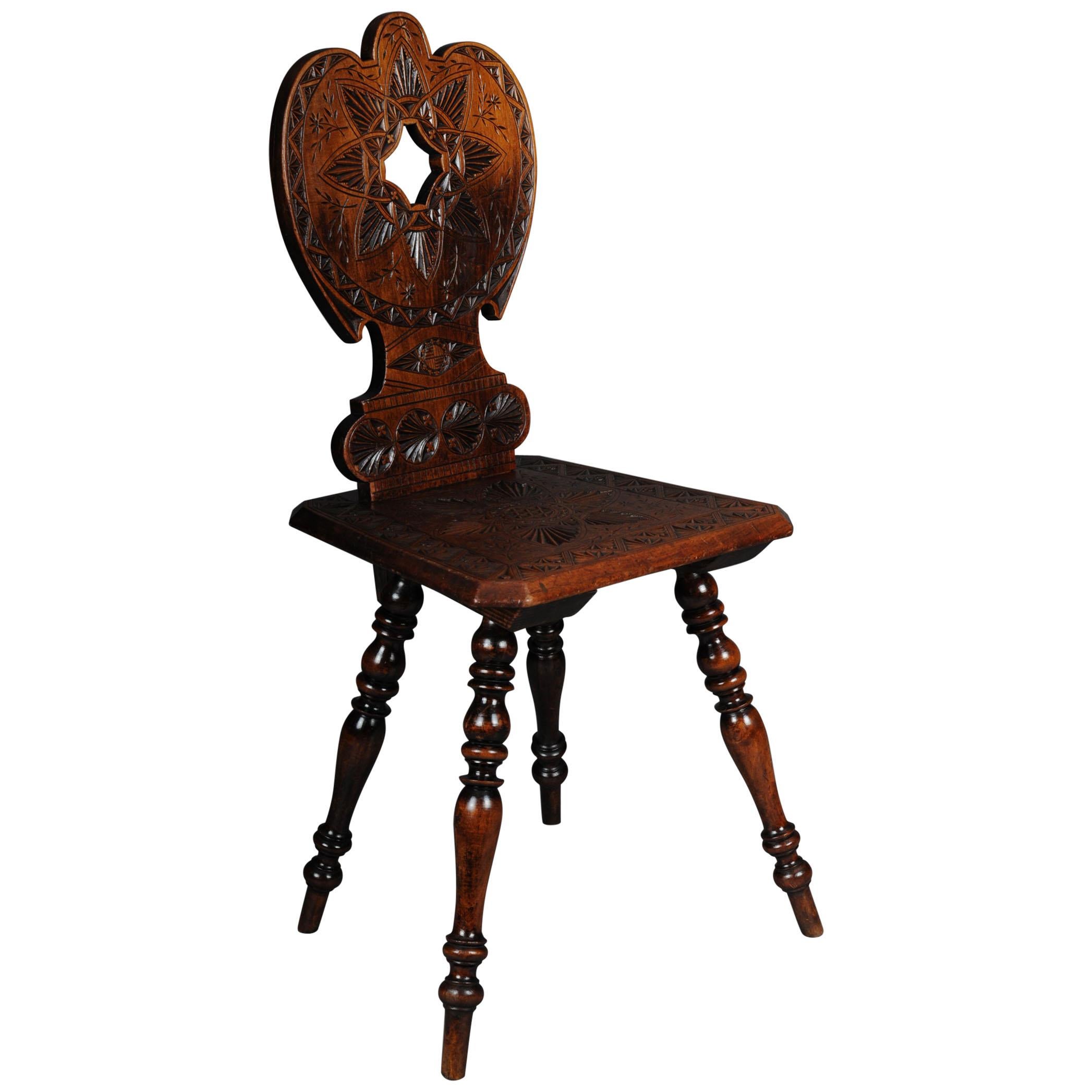 Antique Neo Renaissance Board Chair Historicism circa 1870, Oak E For Sale