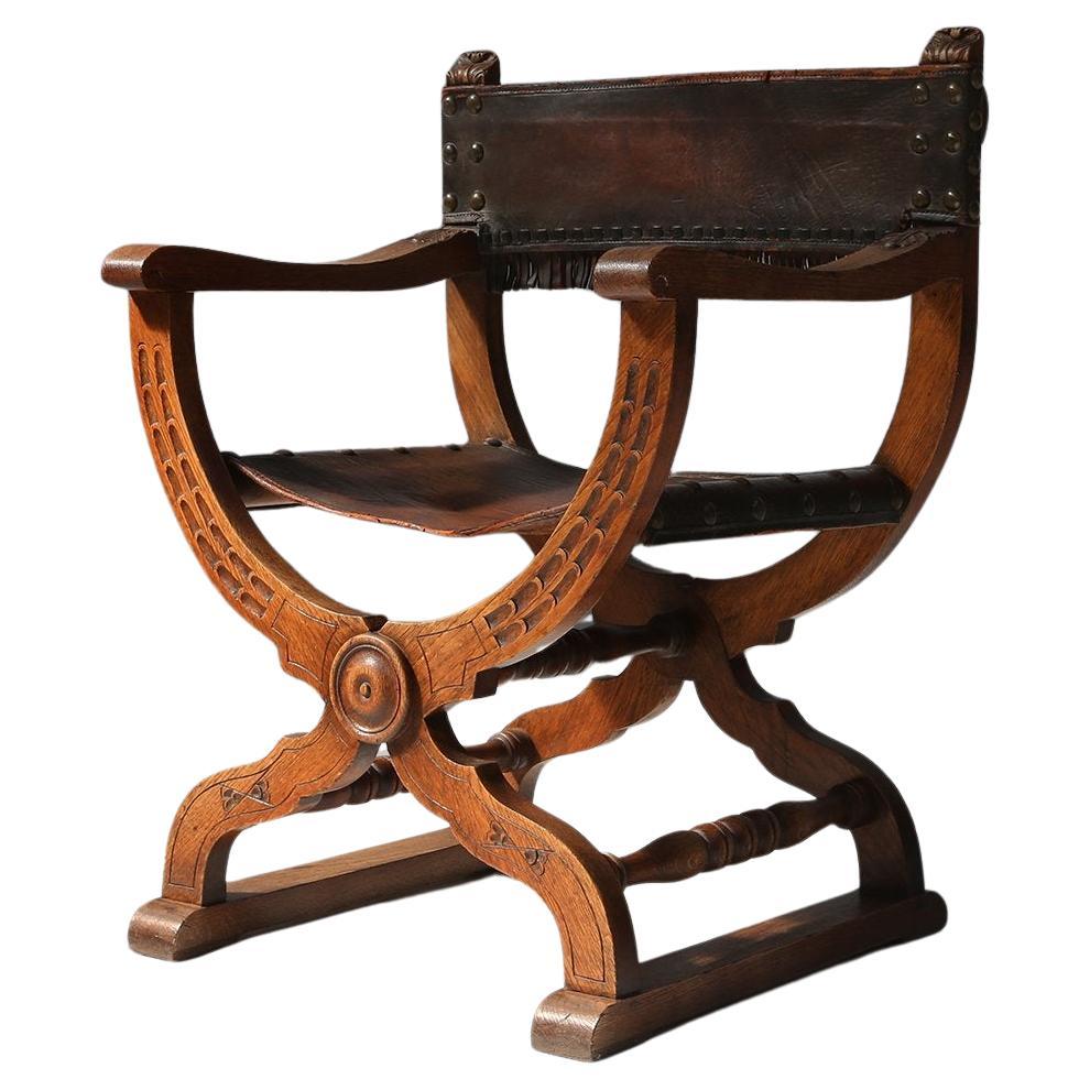 Antique Neo-Renaissance Throne Chair, France 1890s