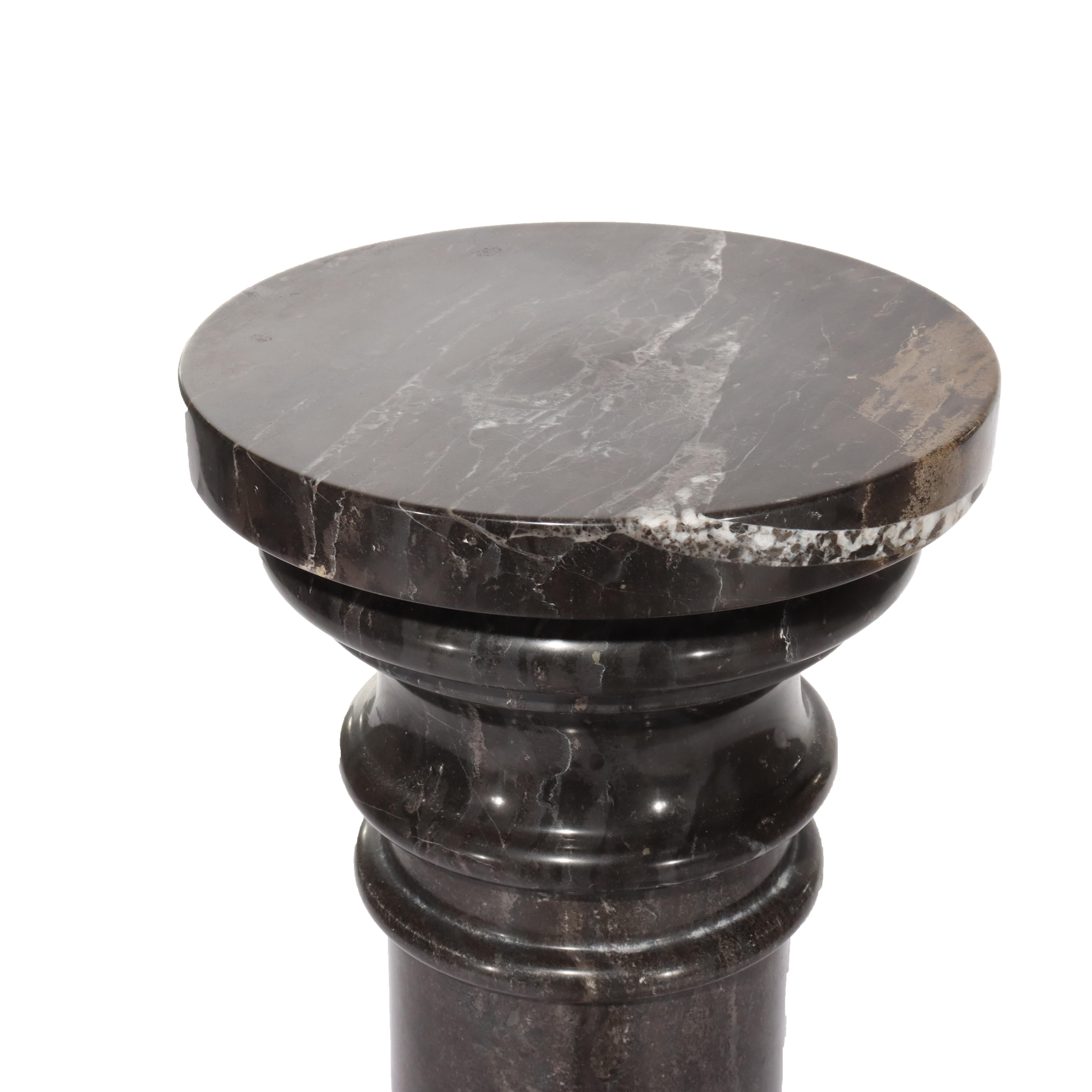 Antike neoklassischen schwarzen Marmor Skulptur Display Sockel C1890 (19. Jahrhundert) im Angebot