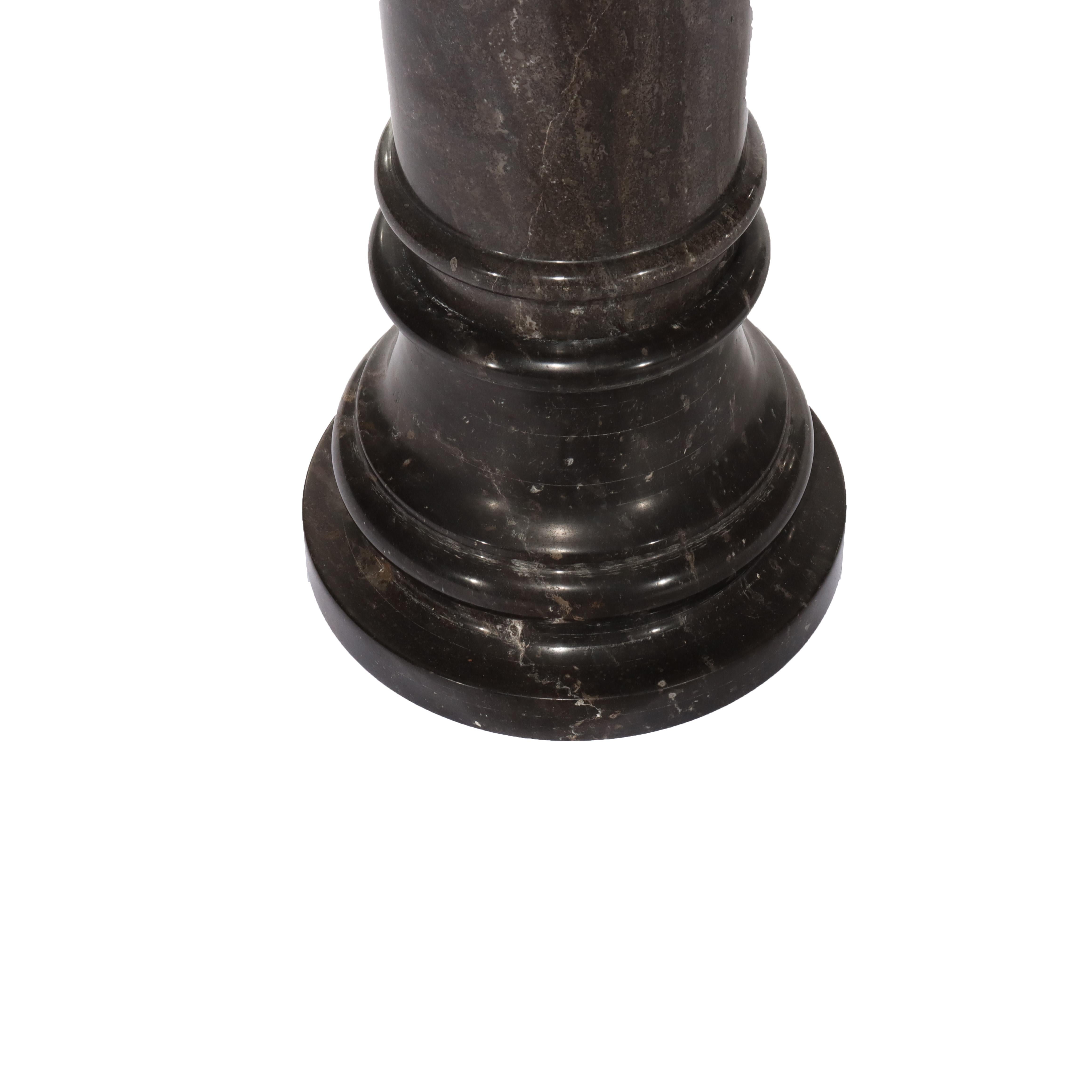 Antike neoklassischen schwarzen Marmor Skulptur Display Sockel C1890 im Angebot 1