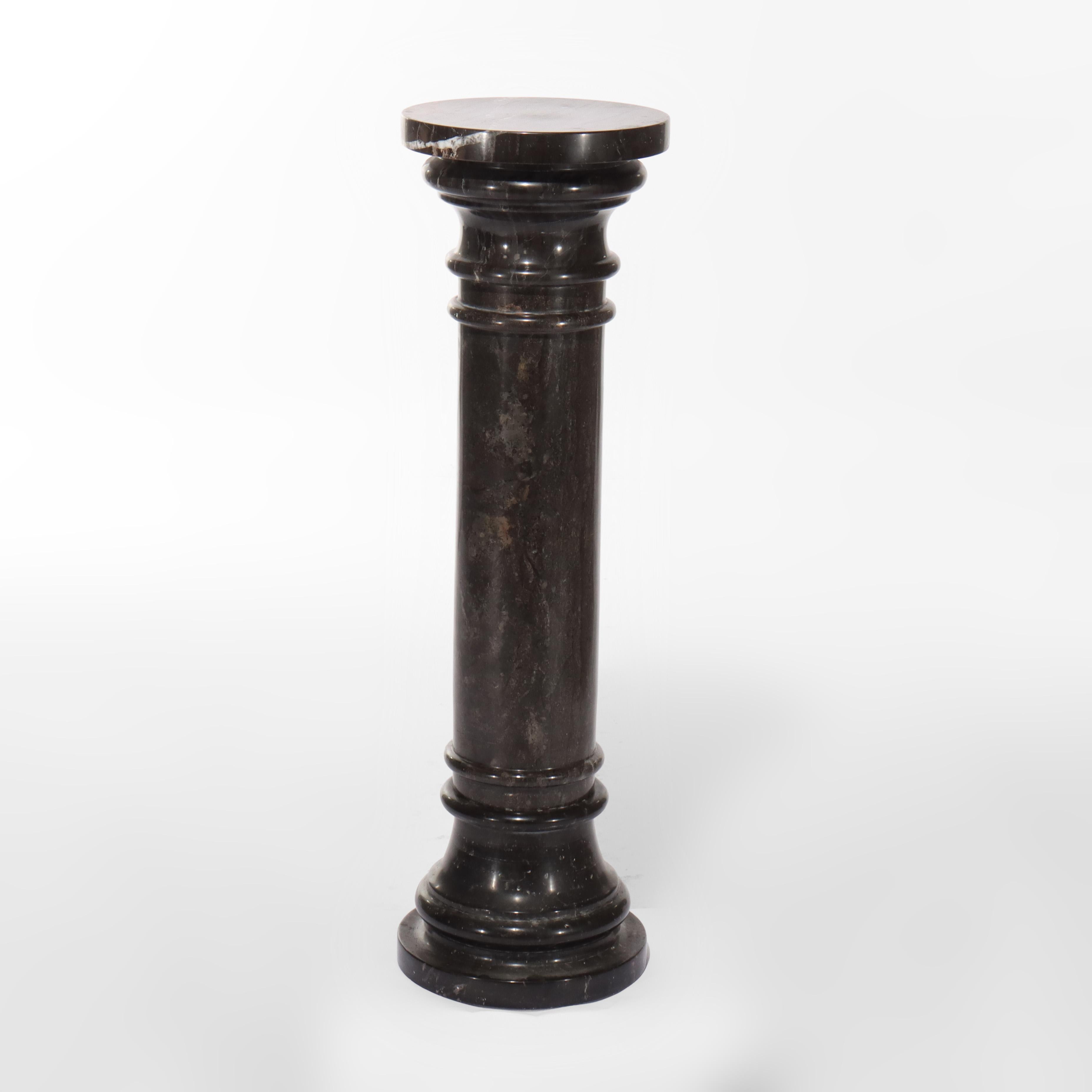 Antike neoklassischen schwarzen Marmor Skulptur Display Sockel C1890 im Angebot 2