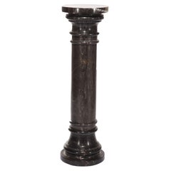 Antike neoklassischen schwarzen Marmor Skulptur Display Sockel C1890