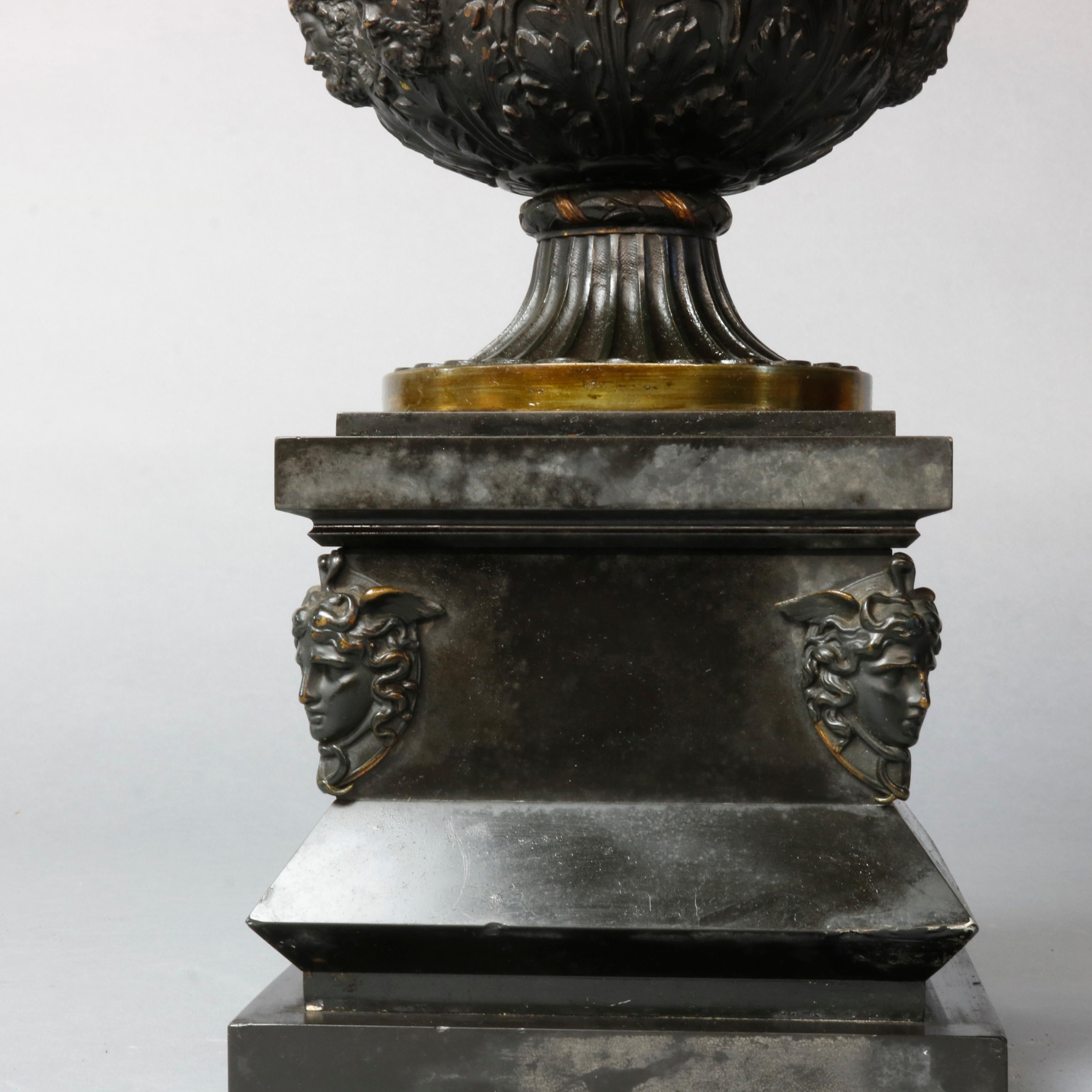 Antique Neoclassical Bronze Barbedienne School Urns, circa 1880 1