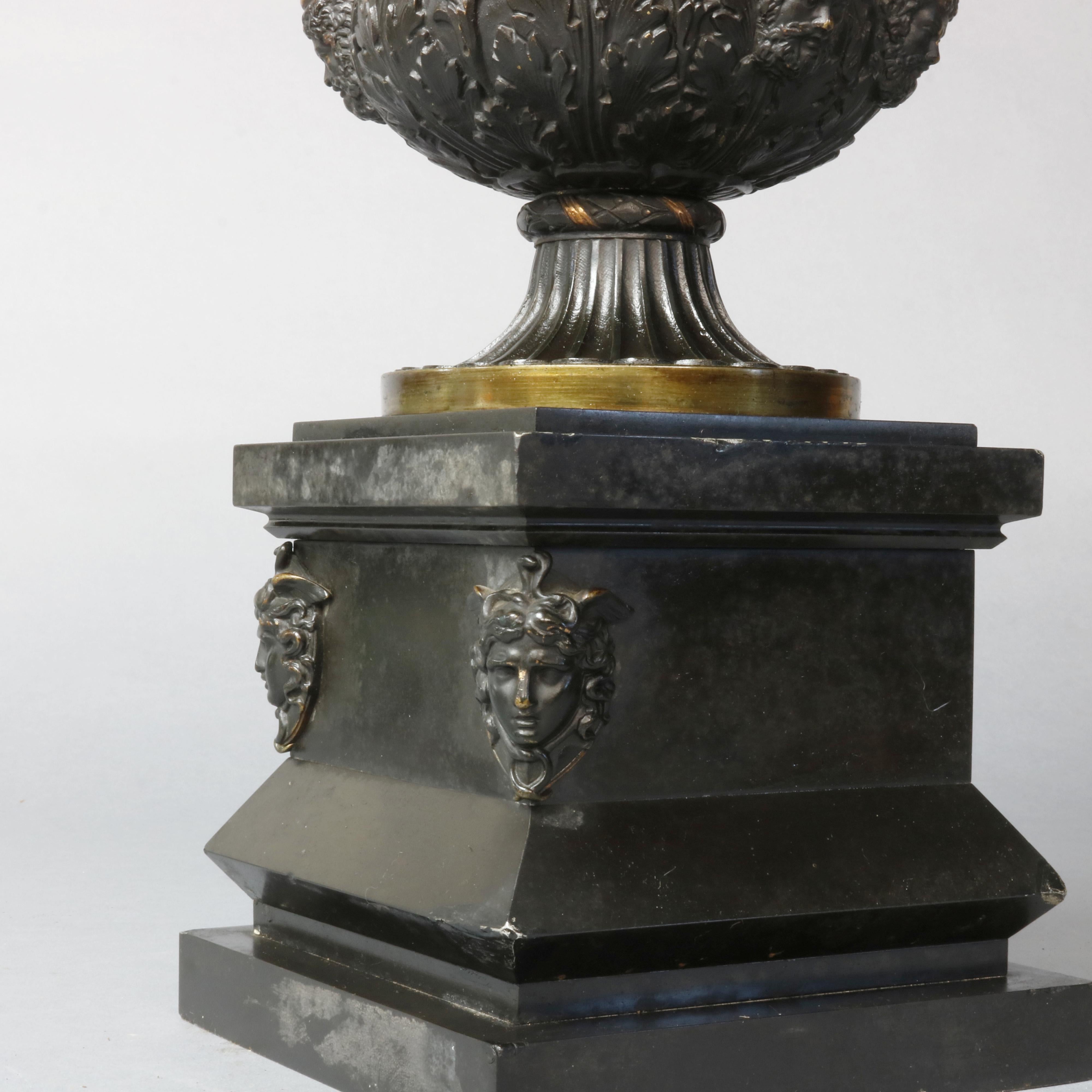 Antique Neoclassical Bronze Barbedienne School Urns, circa 1880 2