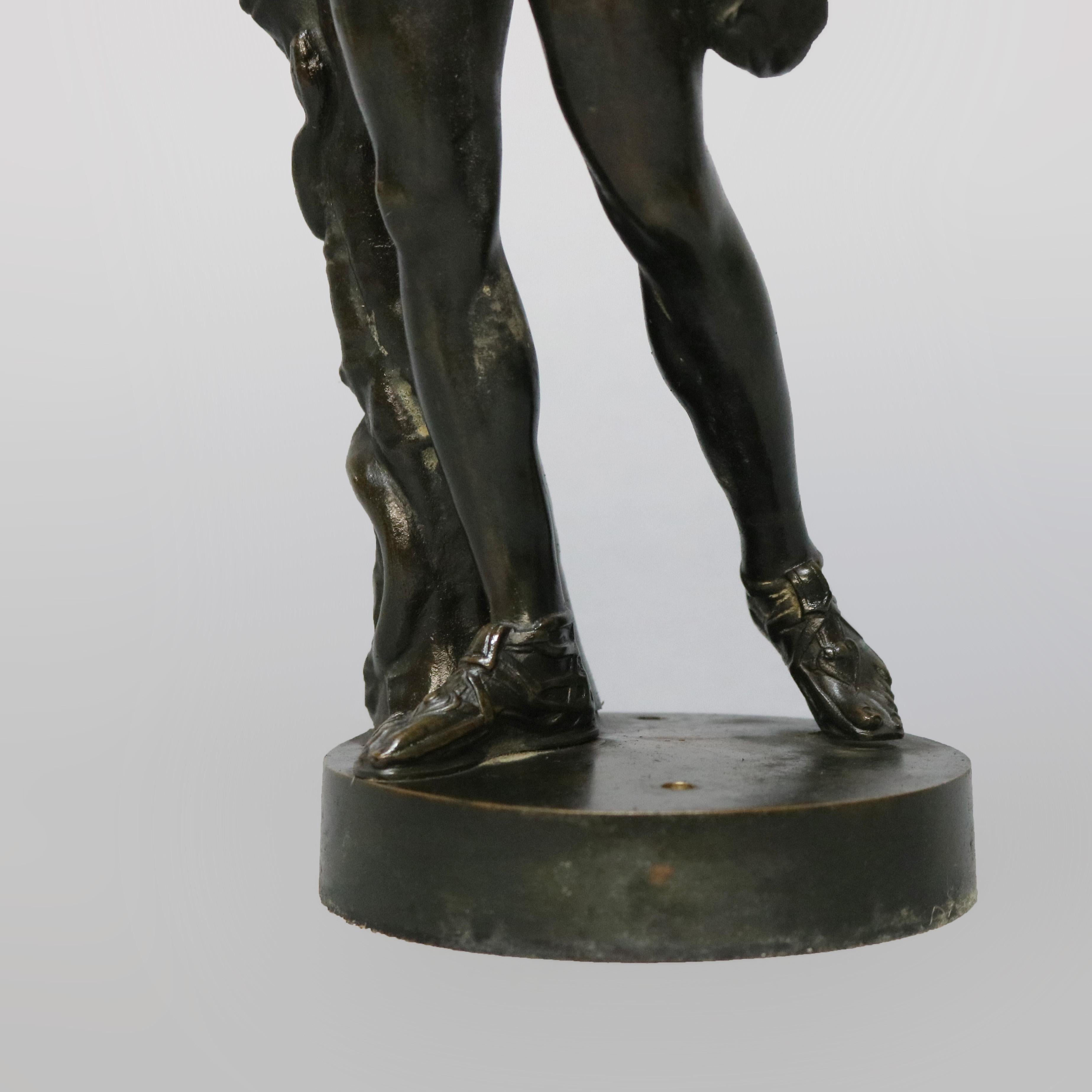 Antique Neoclassical Bronze Sculpture Apollo Belvedere Signed G. Zofoli 5