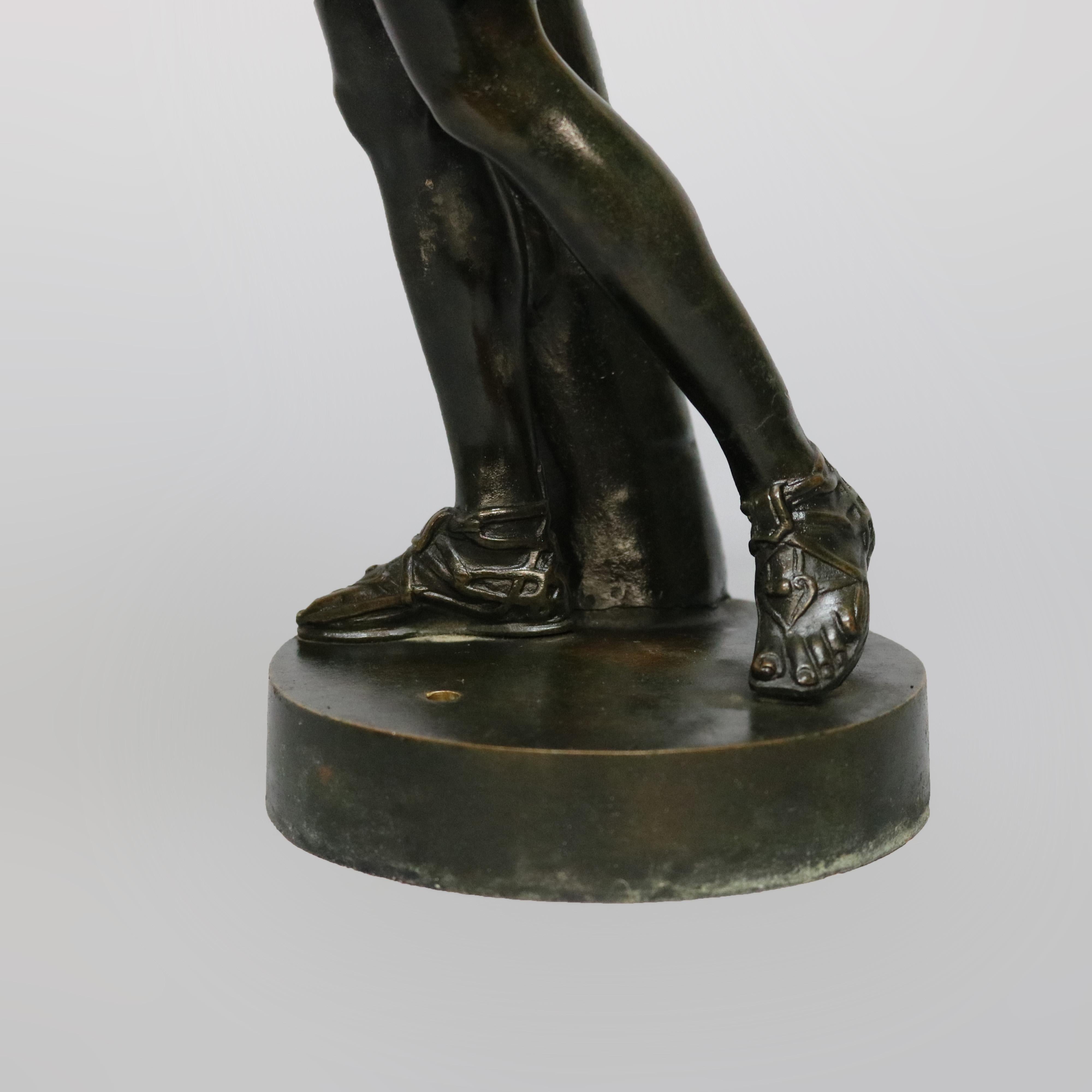 Antique Neoclassical Bronze Sculpture Apollo Belvedere Signed G. Zofoli 6