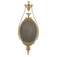 Antique Neoclassical Carved Giltwood Wall Mirror