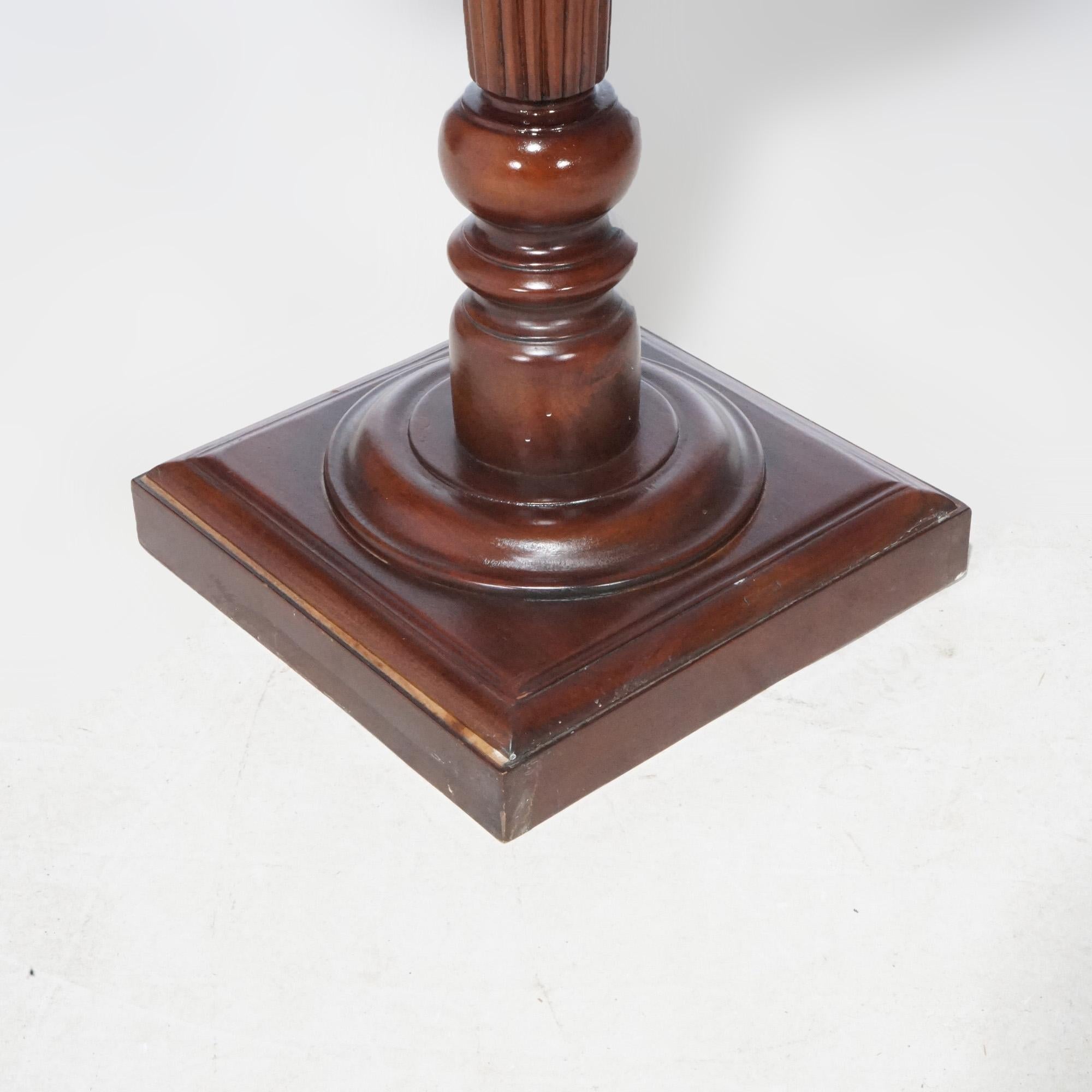 Antique Neoclassical Carved Mahogany Sculpture Display Pedestal, circa 1900 For Sale 6