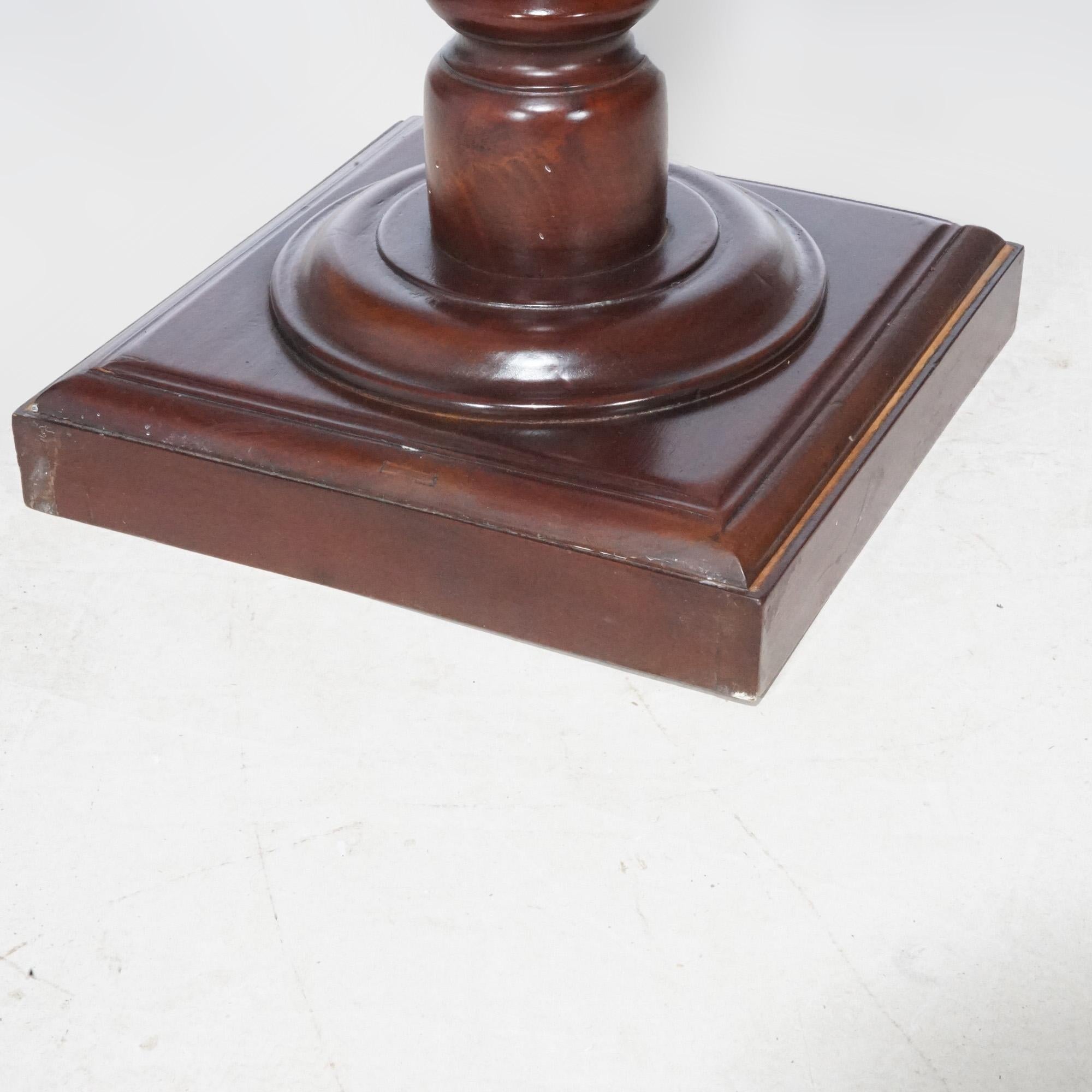 Antique Neoclassical Carved Mahogany Sculpture Display Pedestal, circa 1900 For Sale 7