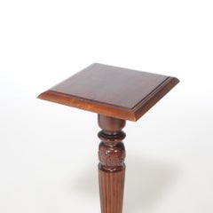 Antique Neoclassical Carved Mahogany Sculpture Display Pedestal, C1900