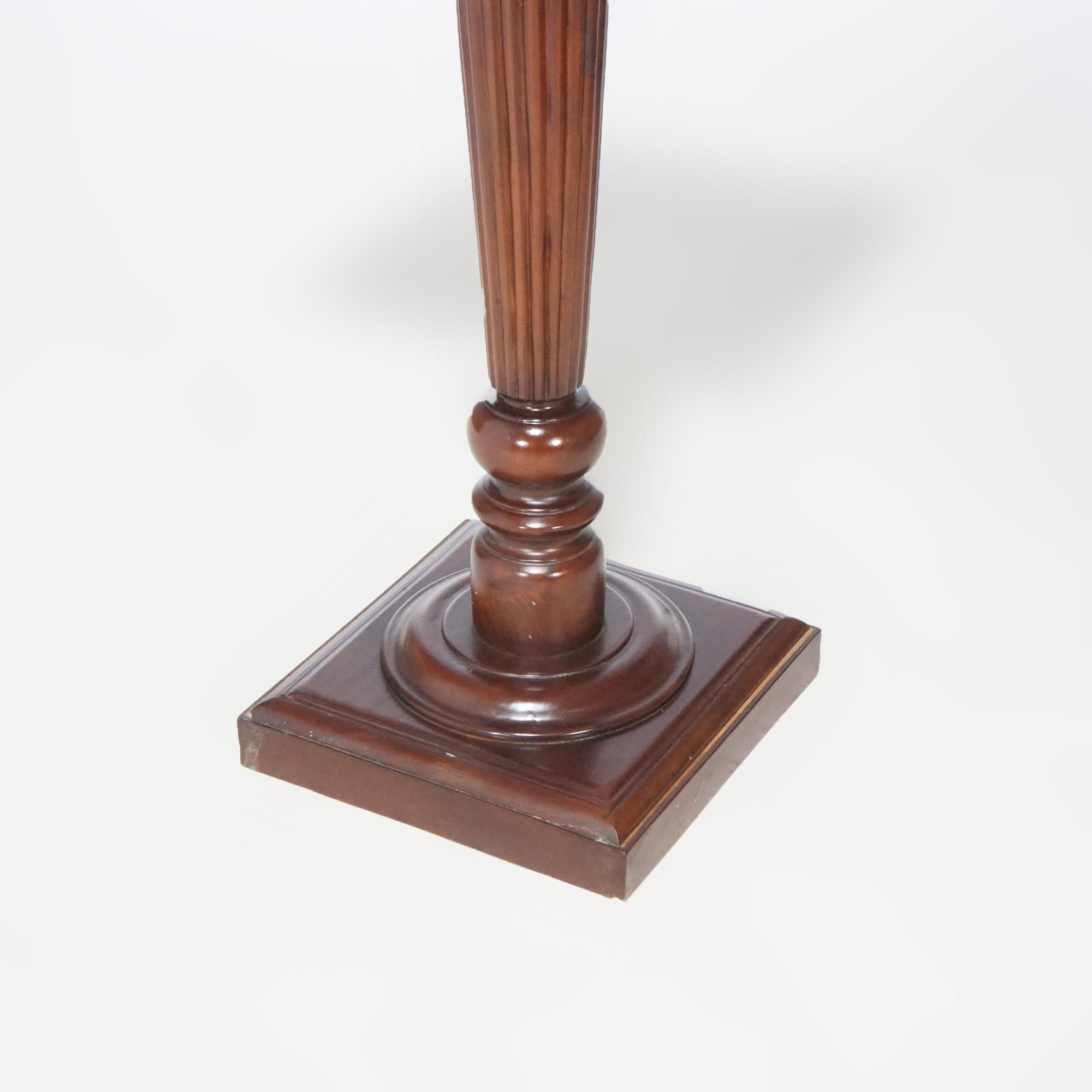 Antique Neoclassical Carved Mahogany Sculpture Display Pedestal, circa 1900 For Sale 2