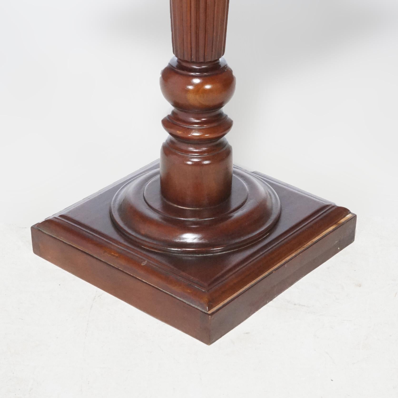Antique Neoclassical Carved Mahogany Sculpture Display Pedestal, circa 1900 For Sale 5