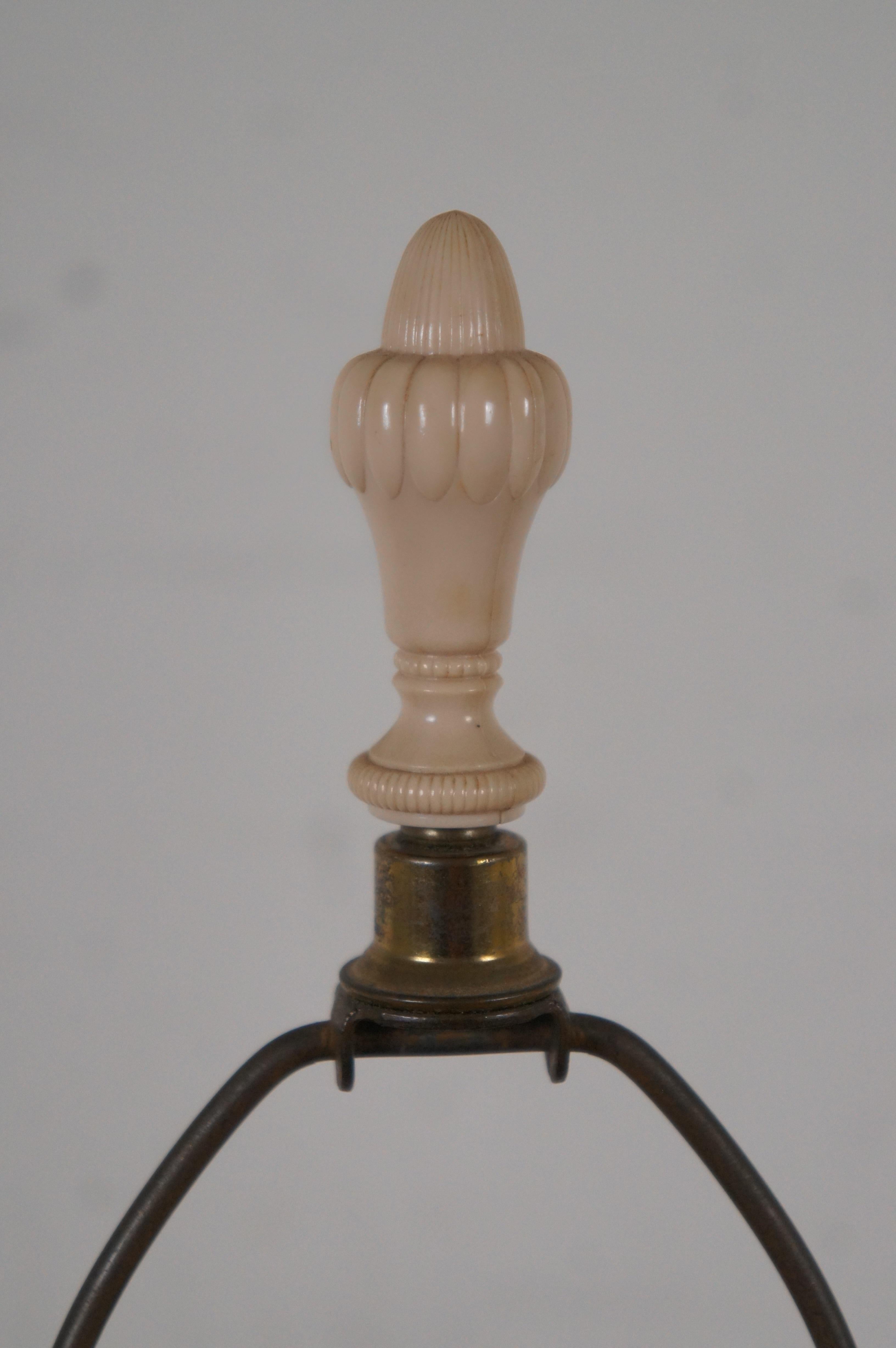 20th Century Antique Neoclassical Carved Marble Alabaster Trophy Urn Table Lamp 16