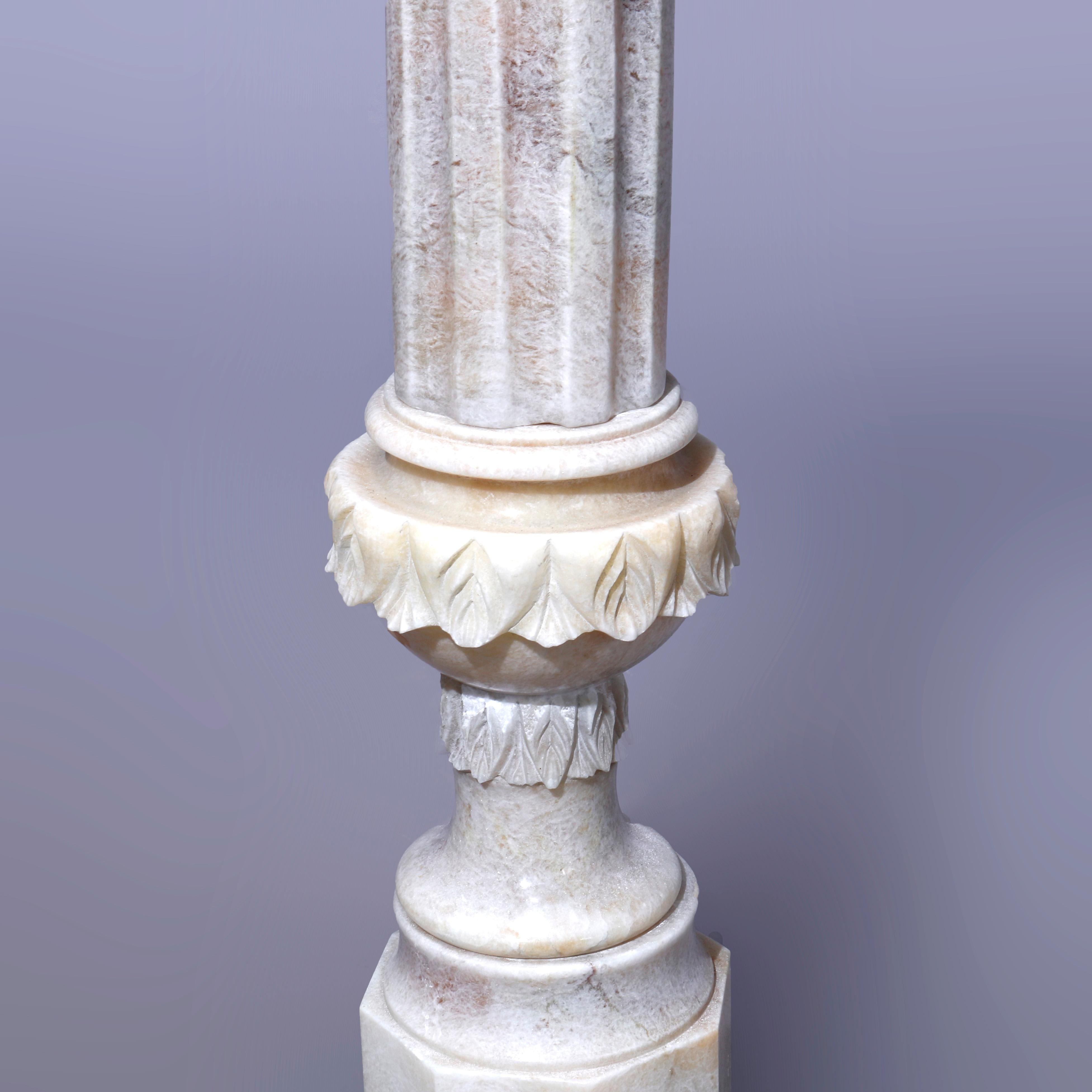 Antique Neoclassical Carved Marble Sculpture Display Pedestal, circa 1890 5