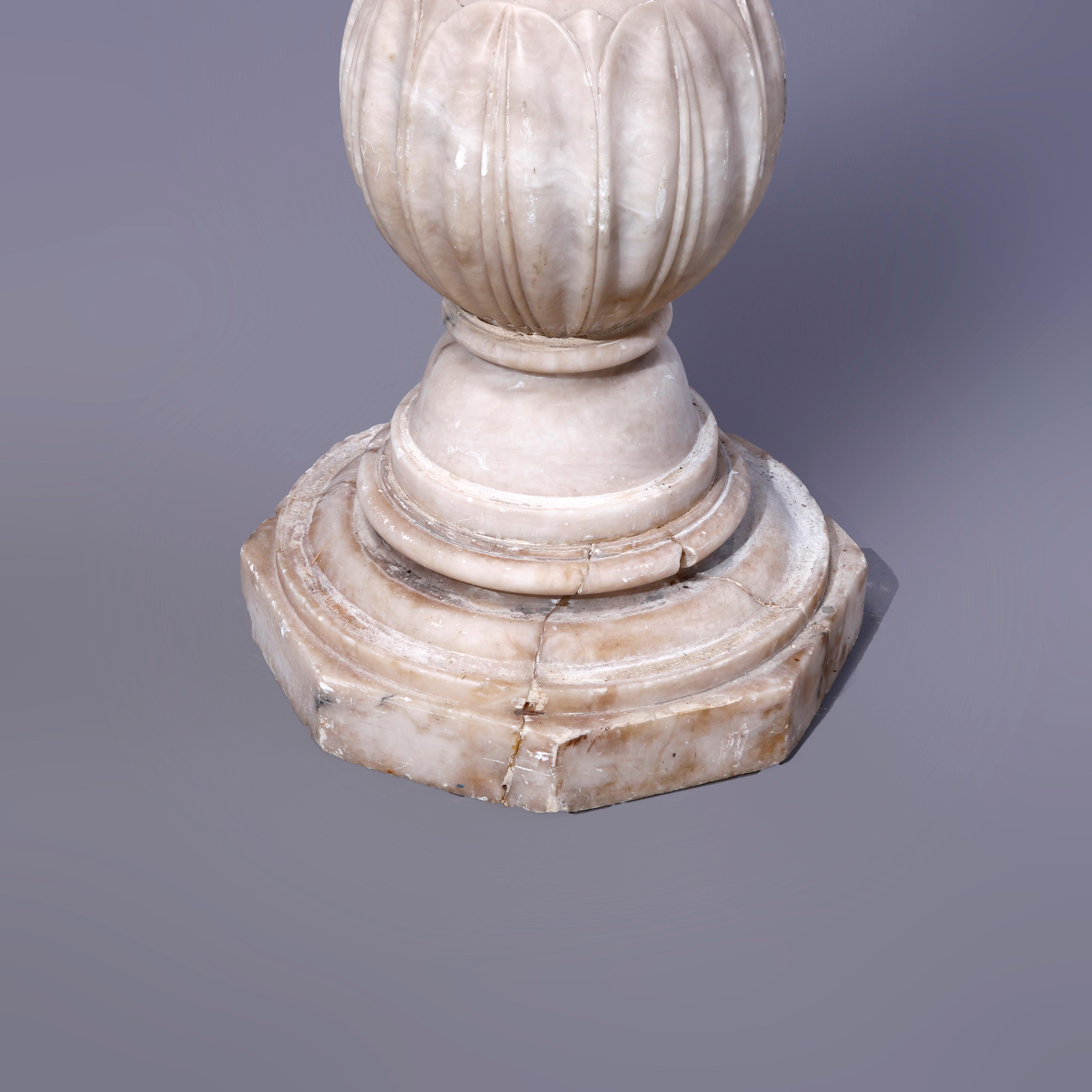 Antique Neoclassical Carved Marble Sculpture Display Pedestal, circa 1890 6