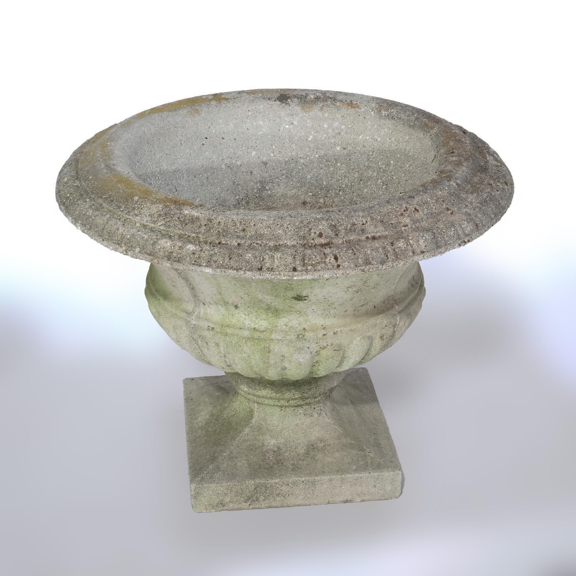 Antique Neoclassical Cast Hardstone Garden Urns, Circa 1920 5