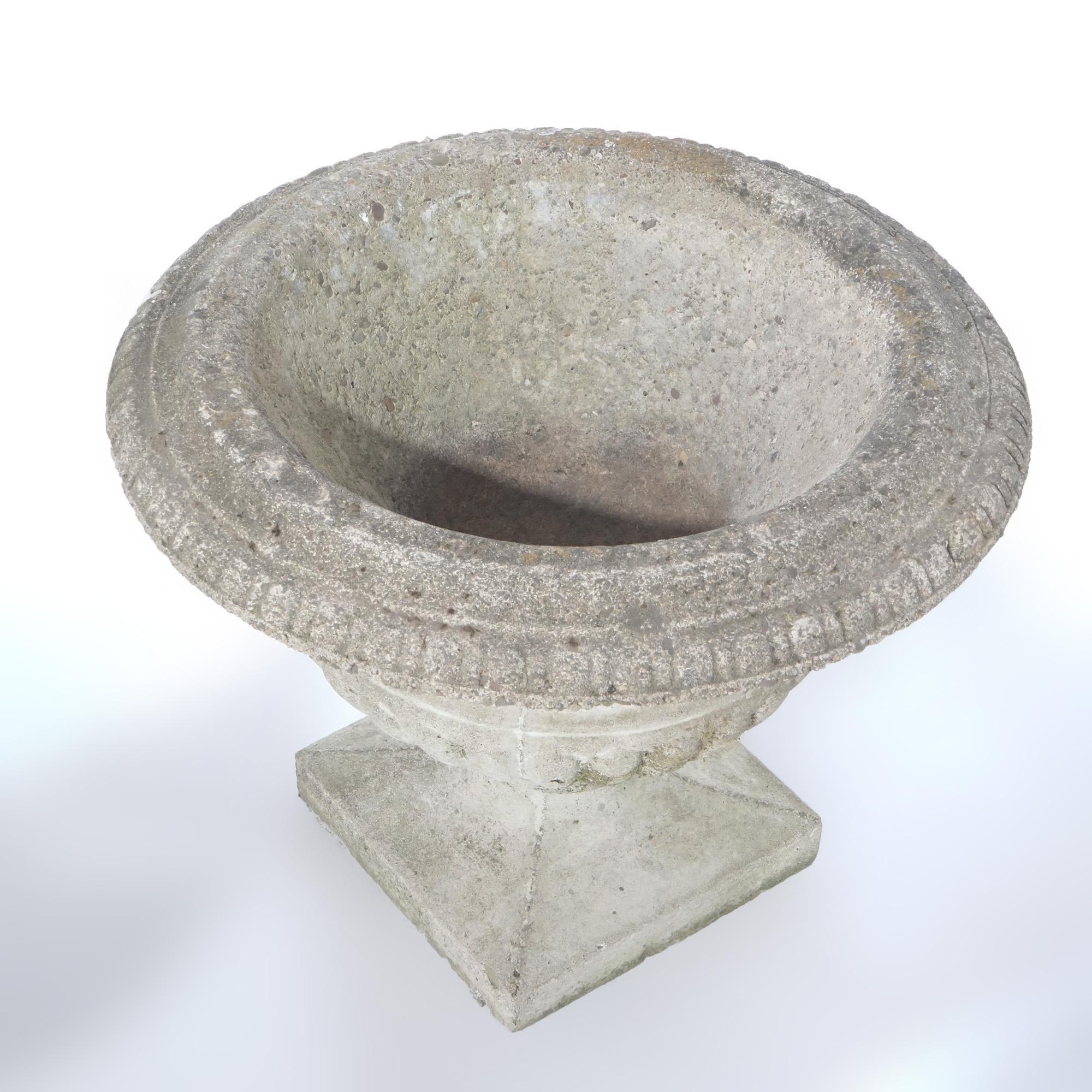 Antique Neoclassical Cast Hardstone Garden Urns, Circa 1920 7