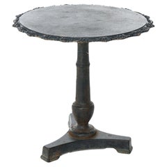 Antique Neoclassical Cast Iron Café Garden Table by Rudy Groeger Foundry 19thC