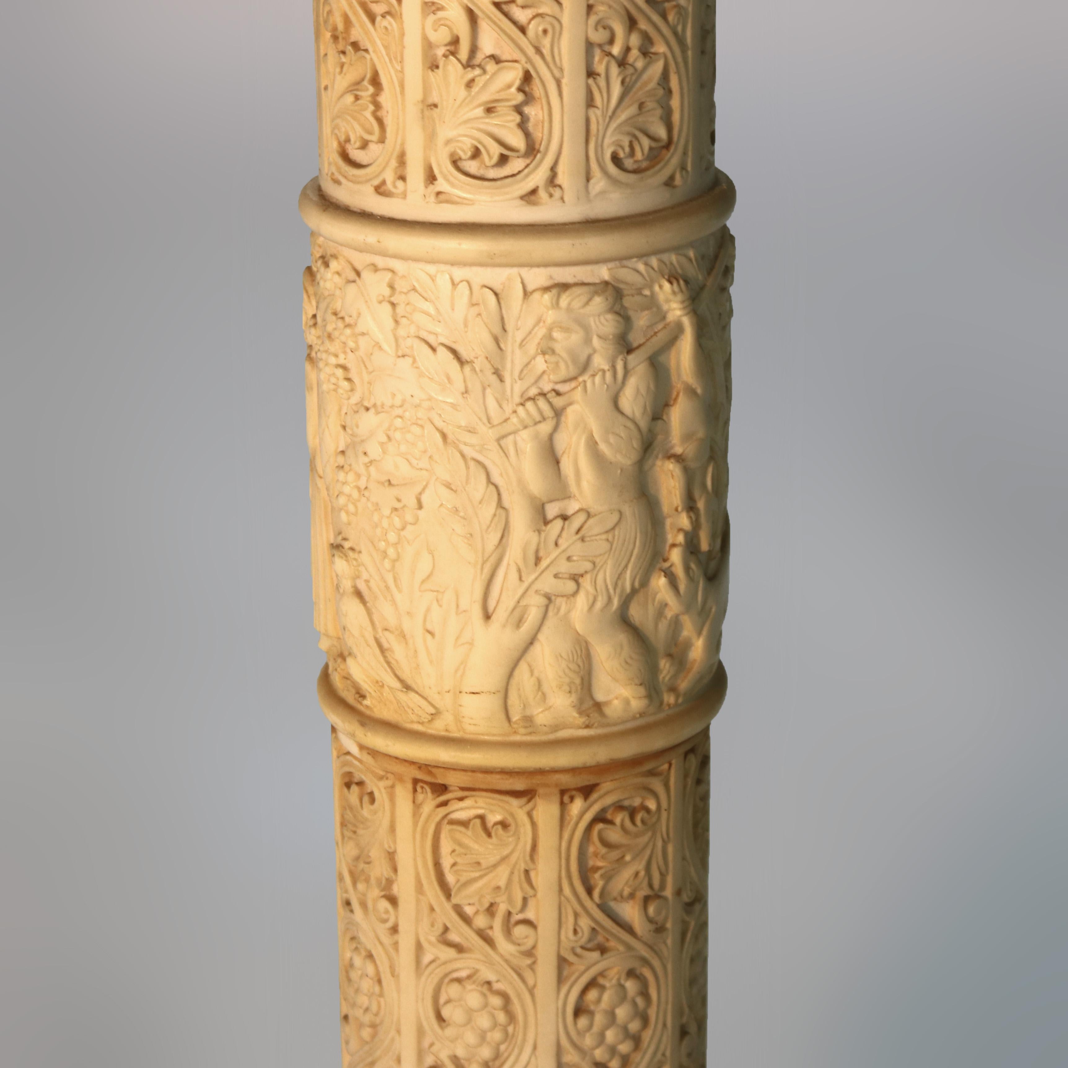 Antico supporto per scultura di scene di genere in stile neoclassico corinzio, resina, C1930 in vendita 3