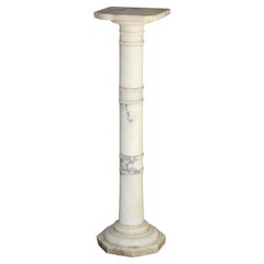 Antique Neoclassical Doric Form Marble Sculpture Display Pedestal C1910